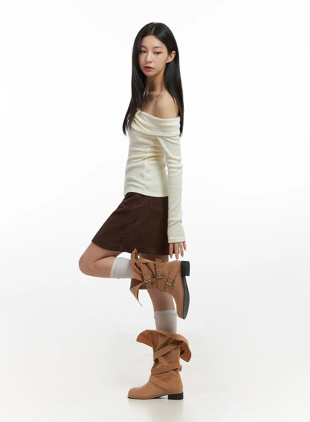 Corduroy Midi Skirt CN426 - Image 4