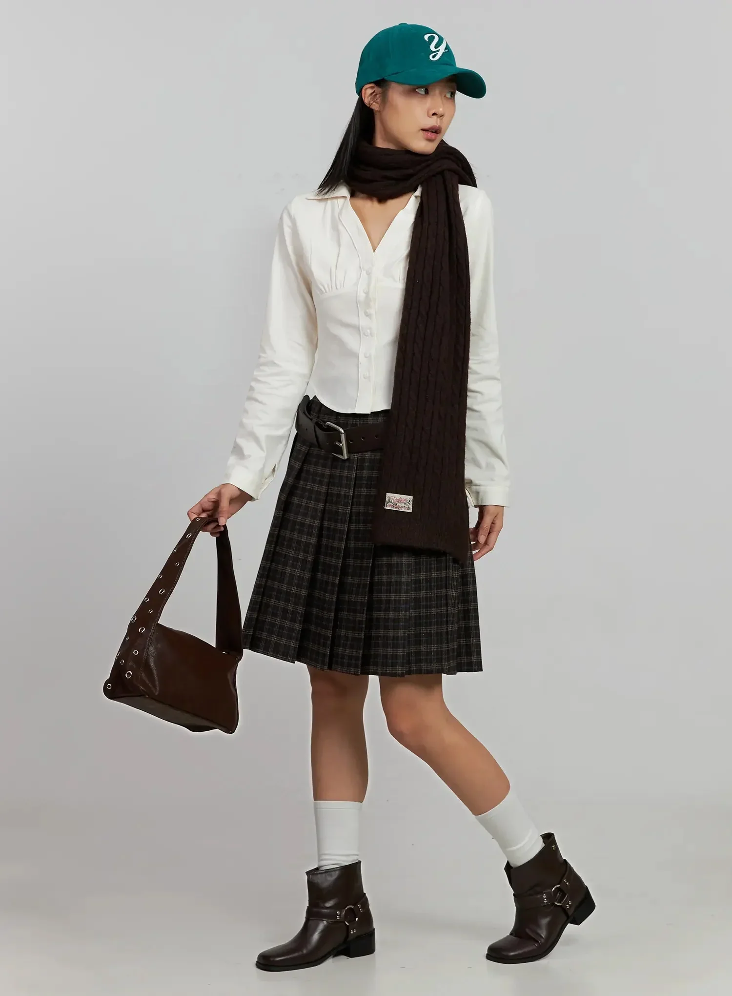 Corduroy Pintuck Blouse IJ502