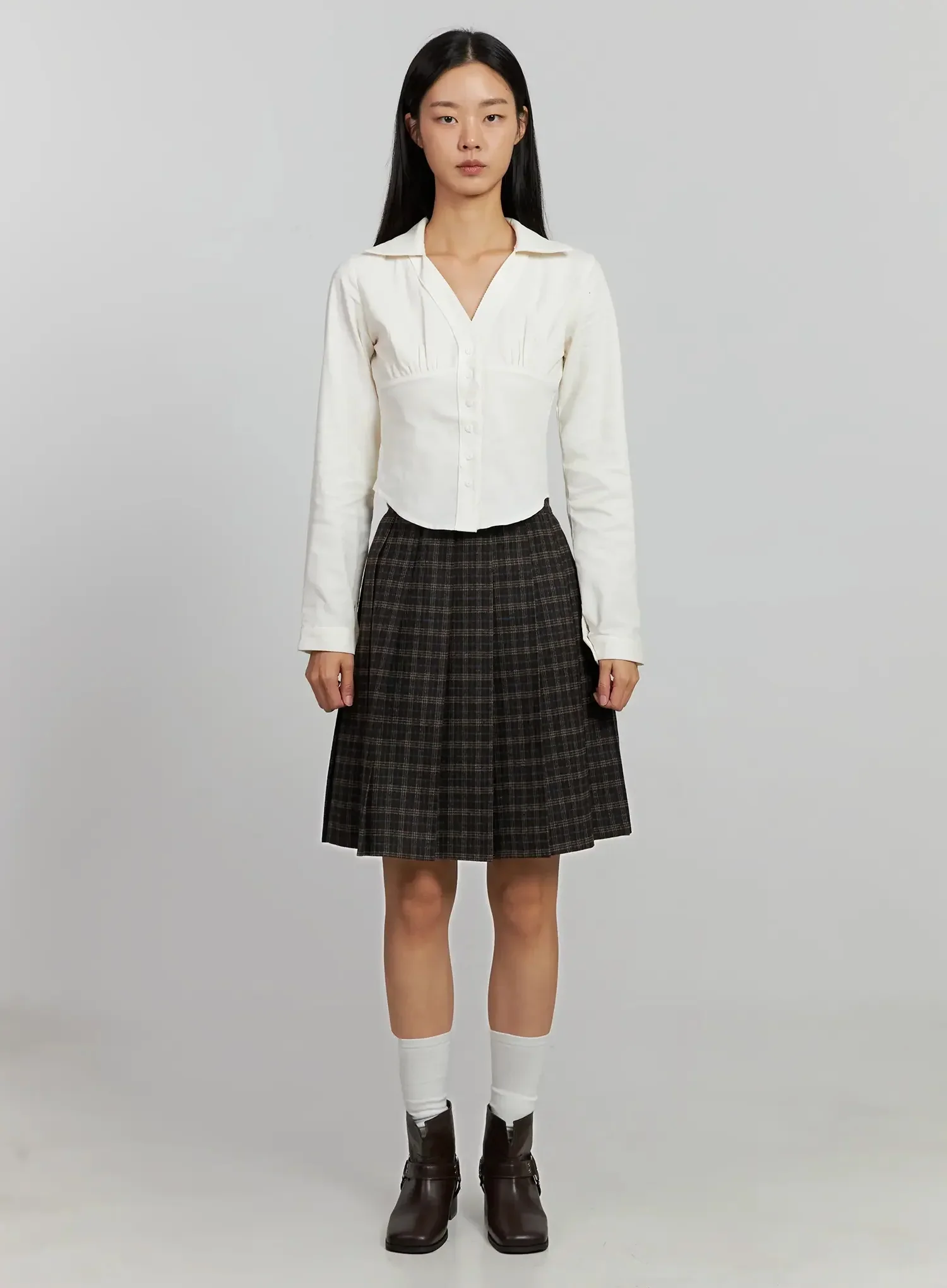 Corduroy Pintuck Blouse IJ502 - Image 4