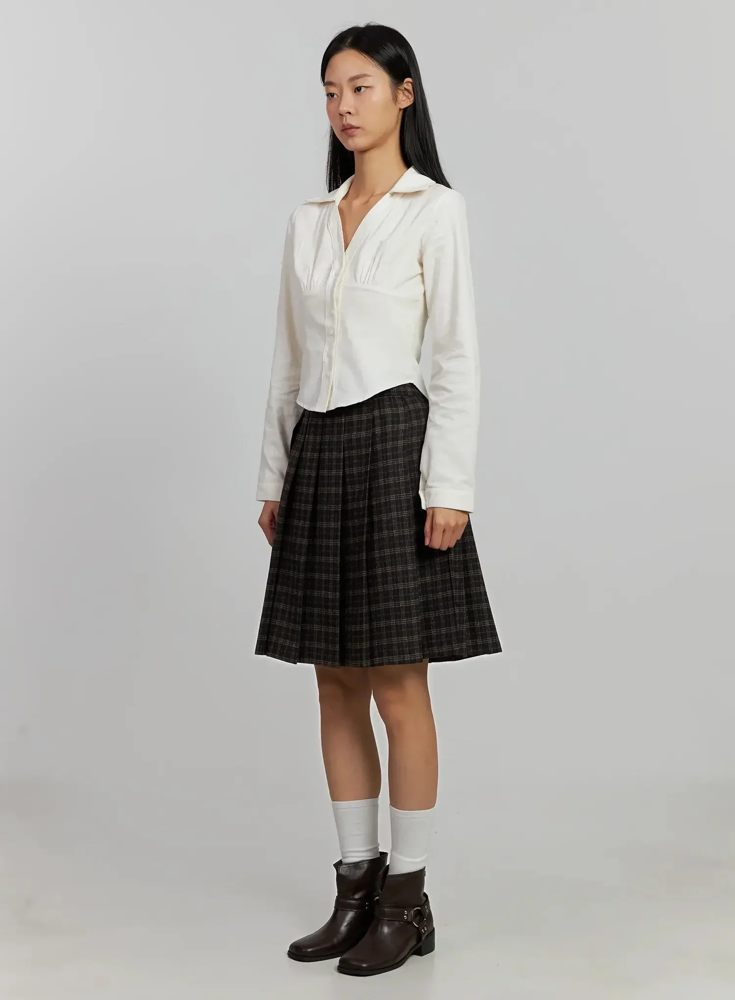Corduroy Pintuck Blouse IJ502 - Image 5