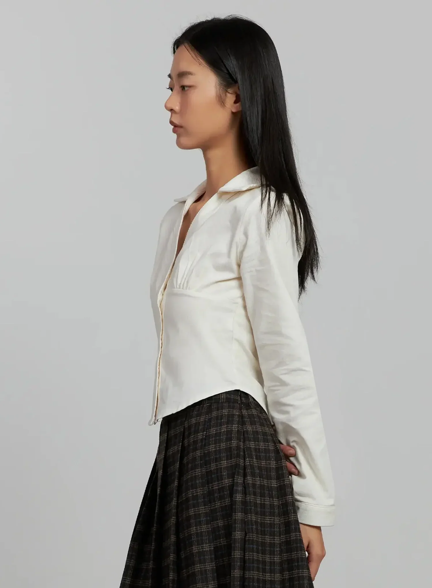 Corduroy Pintuck Blouse IJ502 - Image 9