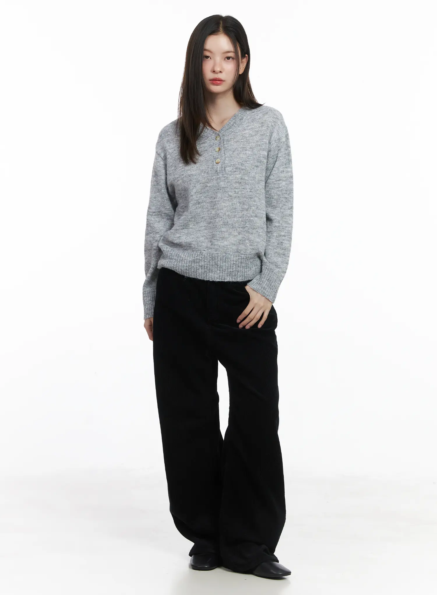 Corduroy Wide-Leg Pants CJ507 - Image 3