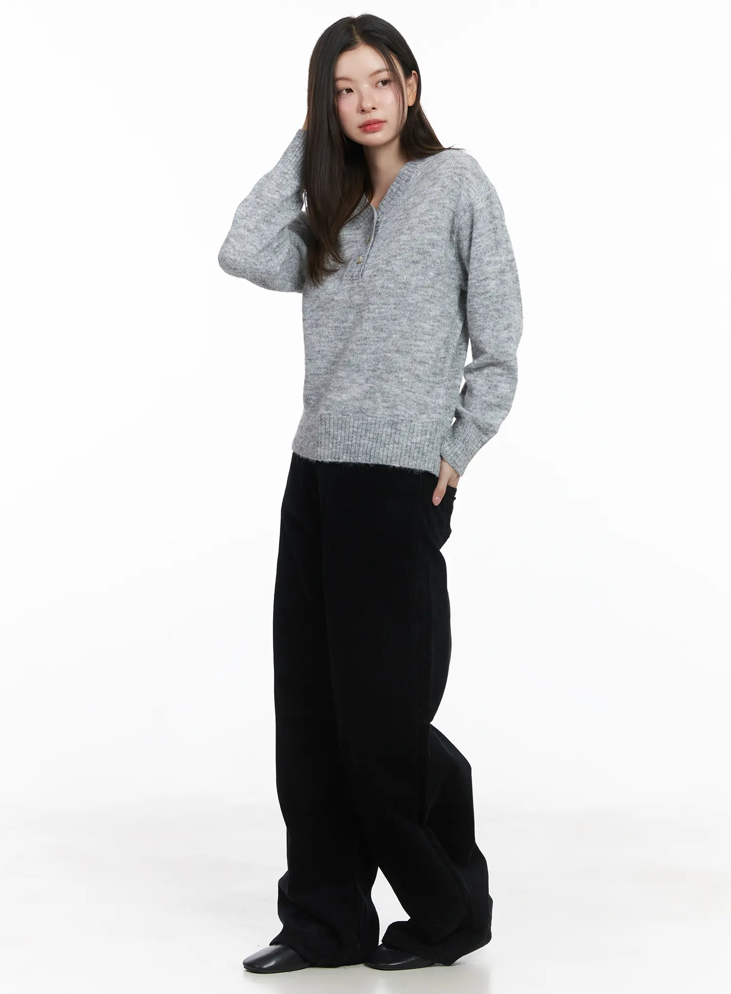 Corduroy Wide-Leg Pants CJ507 - Image 4