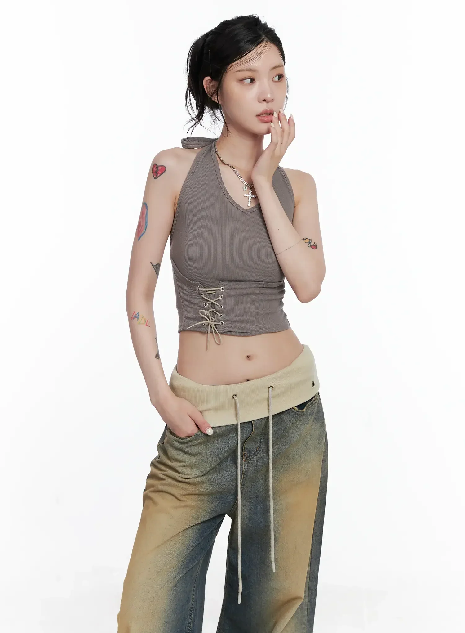 Corset Lace-Up Halter Top CS512 - Image 2