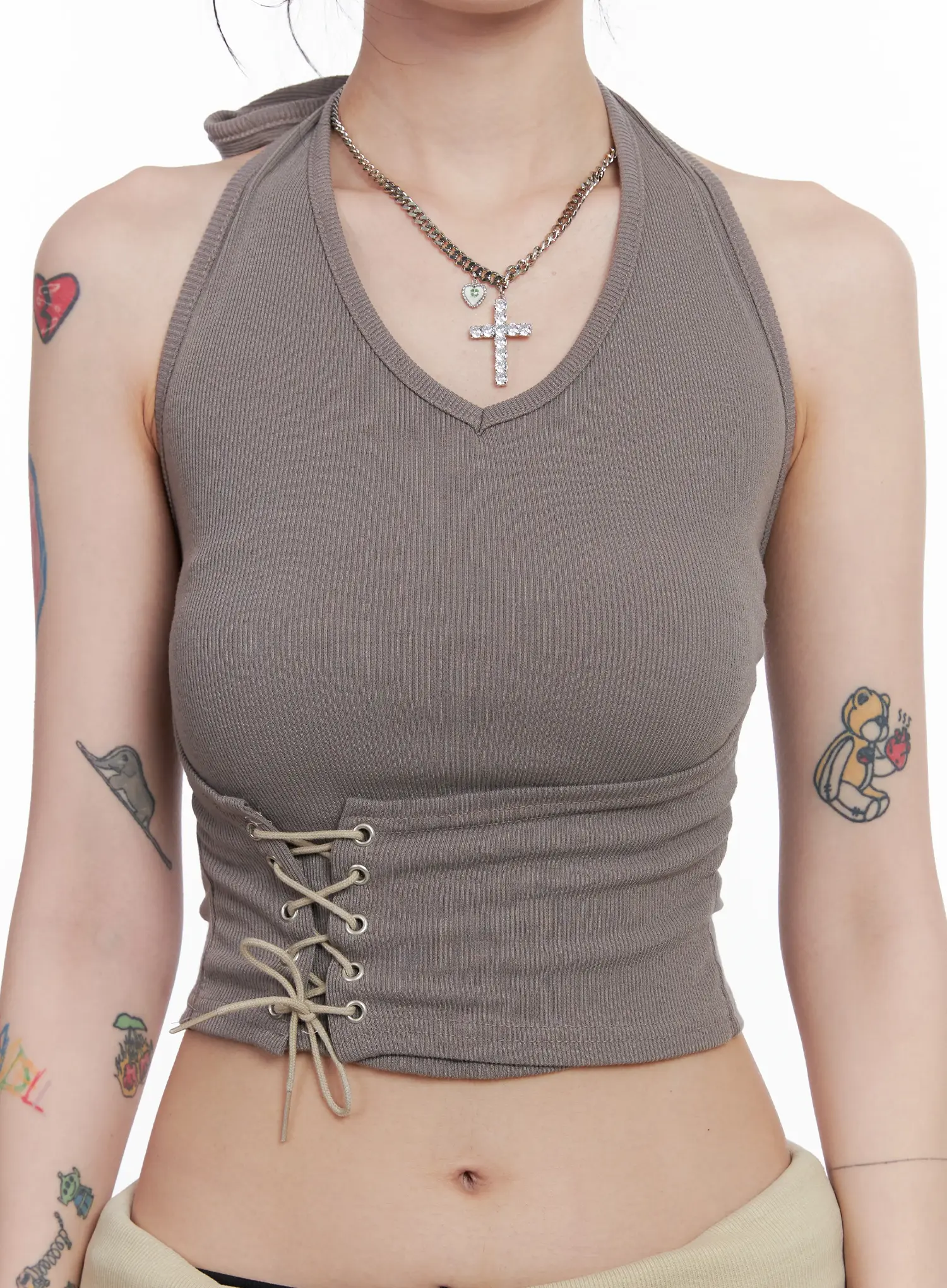 Corset Lace-Up Halter Top CS512 - Image 4