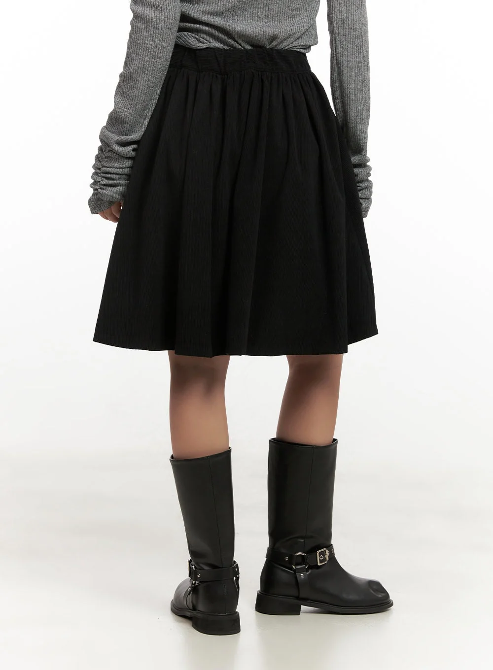 Coruduroy Flared Midi Skirt CN426 - Image 5