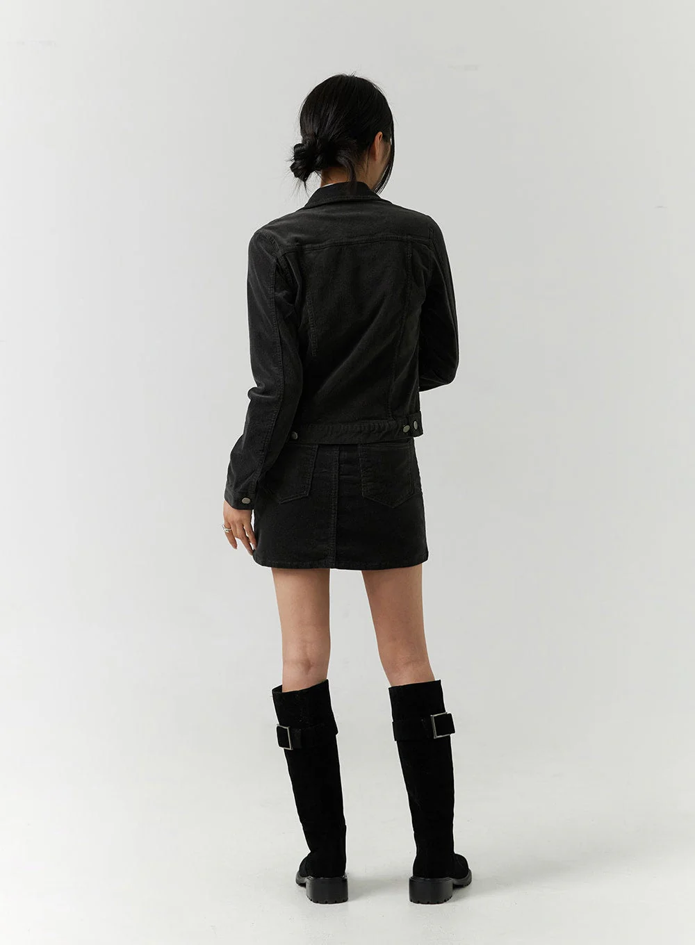 Cotton Blend Button Cropped Jacket CJ303 - Image 20