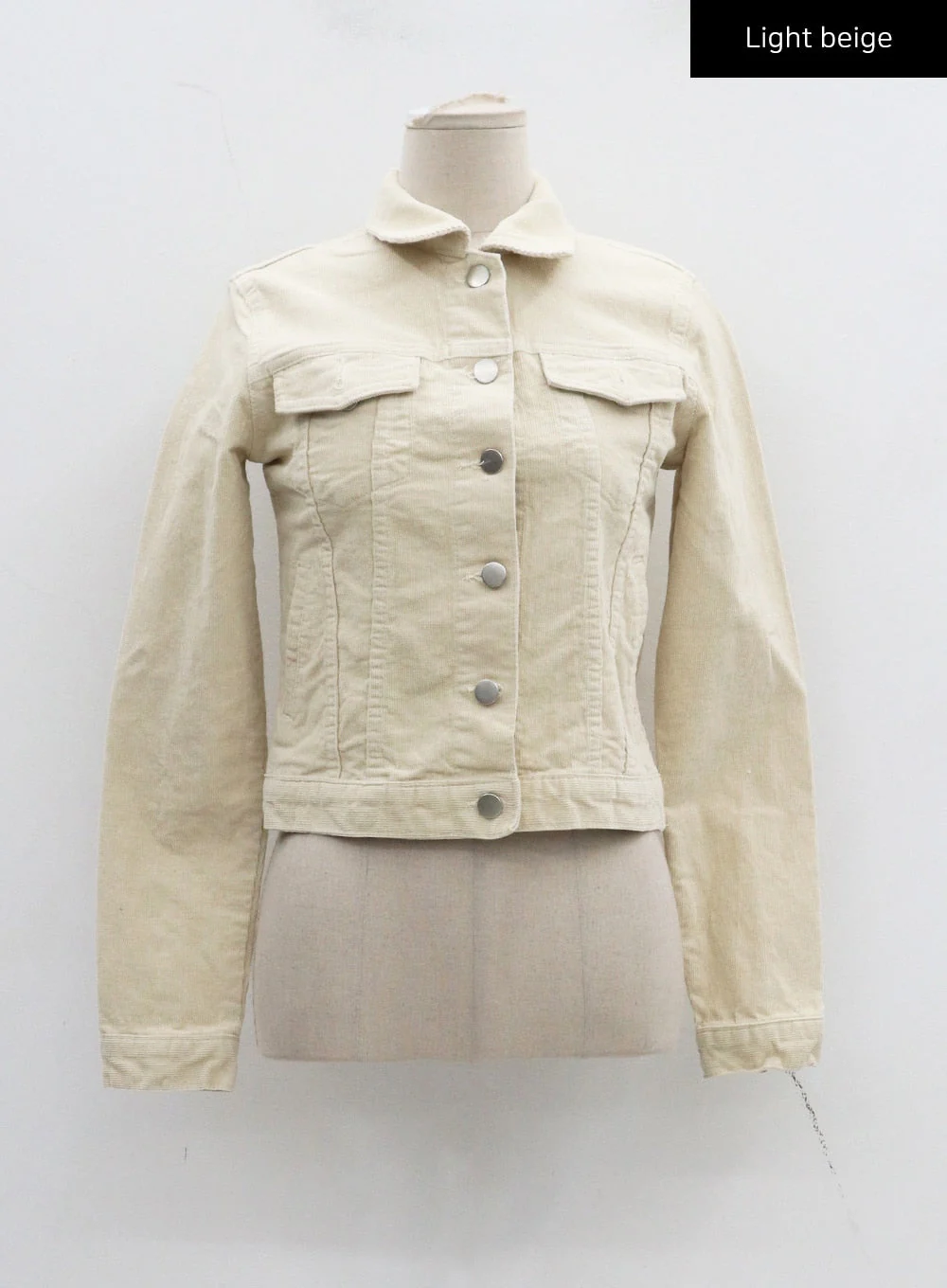 Cotton Blend Button Cropped Jacket CJ303 - Image 21