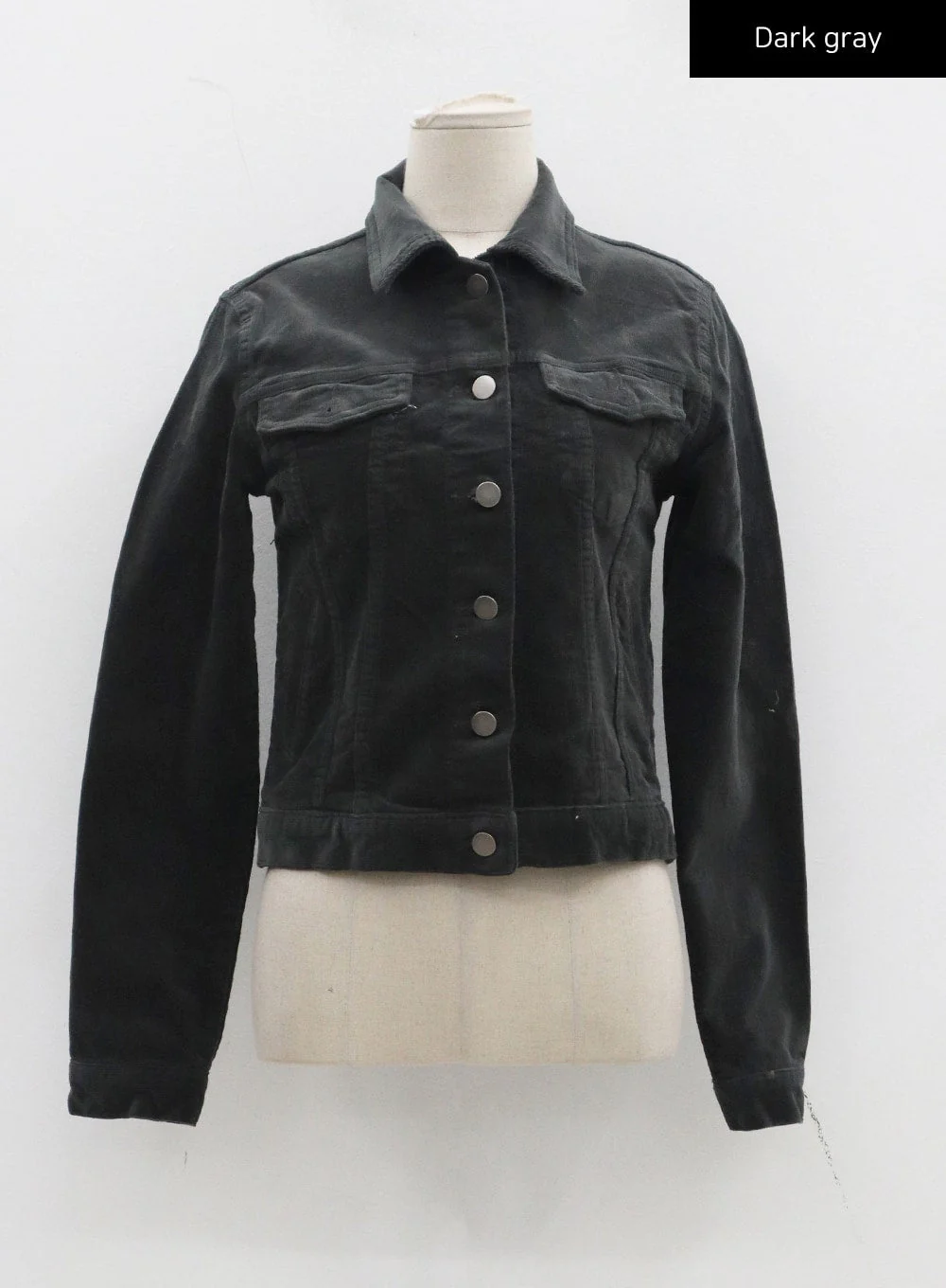 Cotton Blend Button Cropped Jacket CJ303 - Image 25