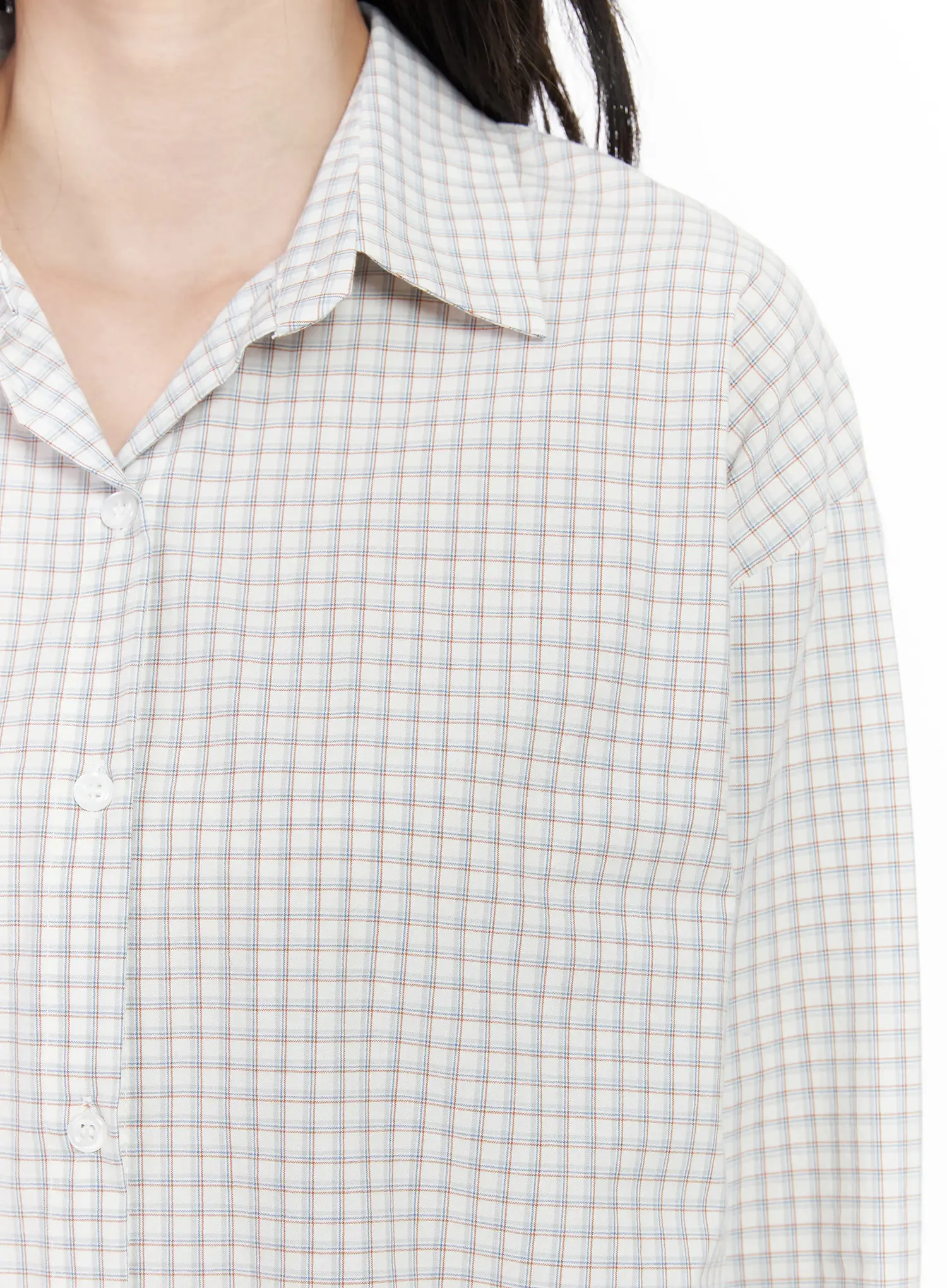 Cotton Check Button Shirt IM524 - Image 6