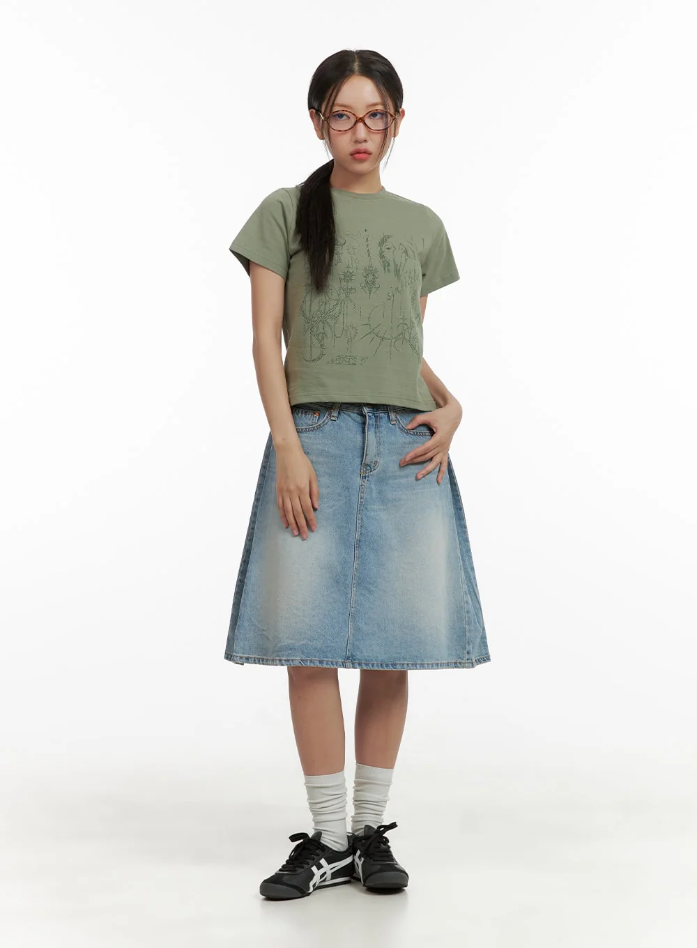 Cotton Graphic Crop Tee CU405 - Image 2