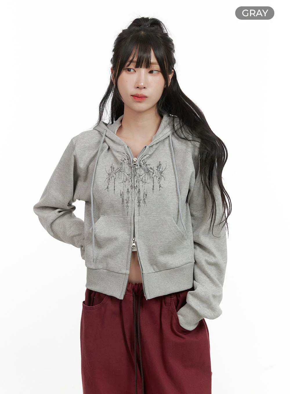 Cotton Graphic Hoodie Jacket CG420 - Image 7