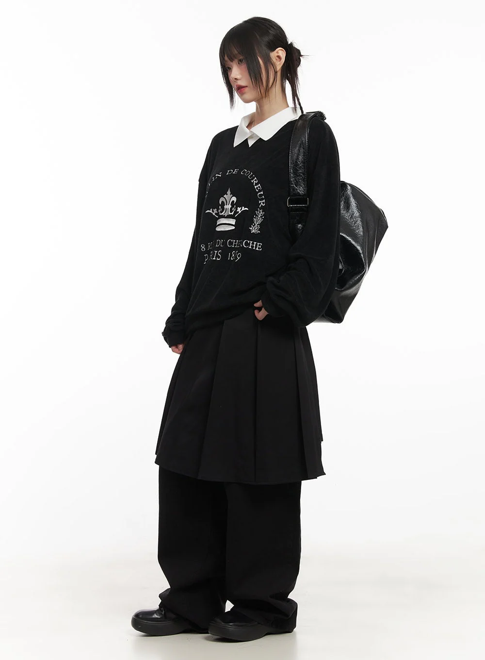 Cotton Oversized Wide-Fit Pants CF518 - Image 8