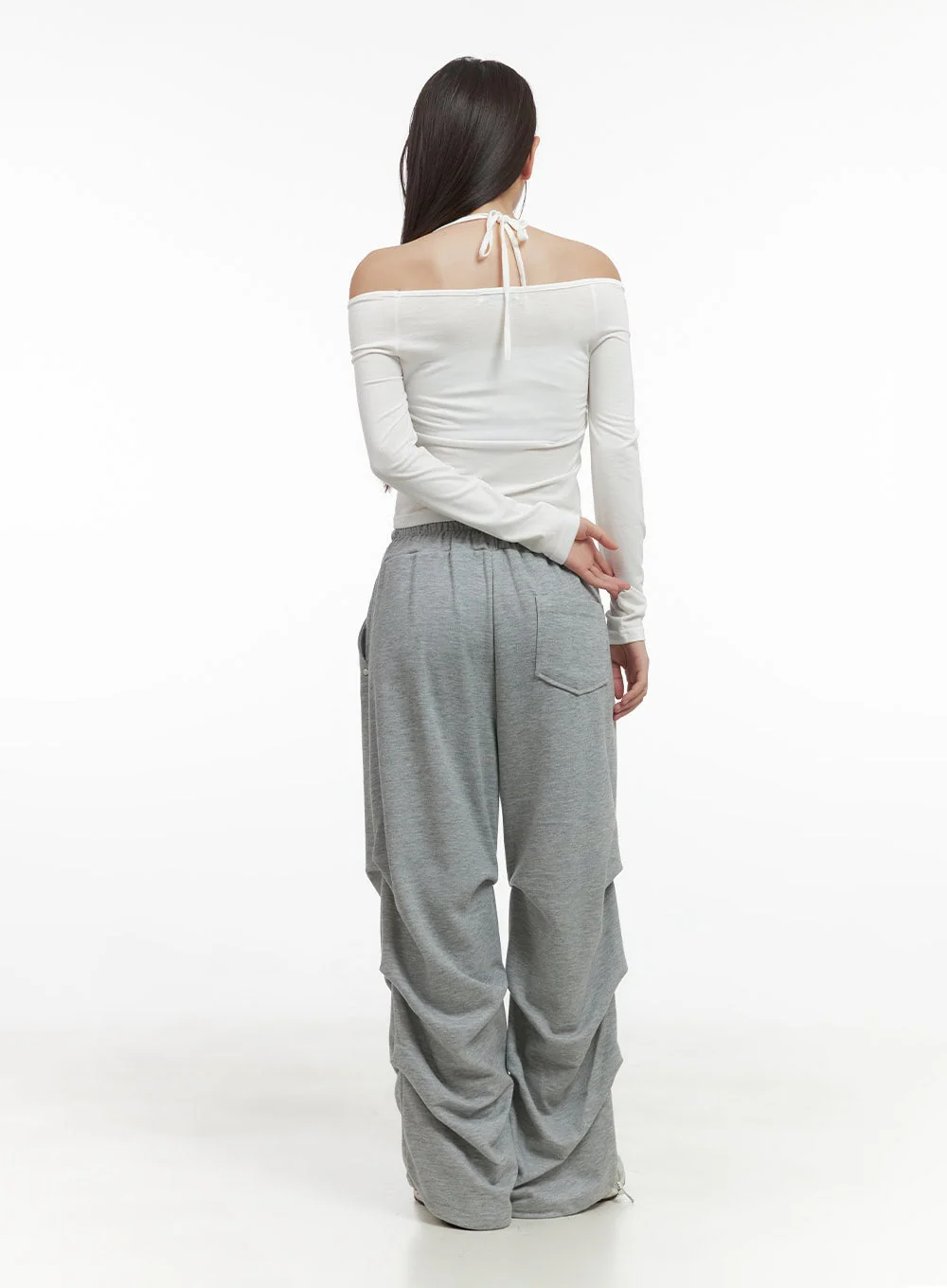 Cotton Pintuck Banded Sweatpants CS405 - Image 7
