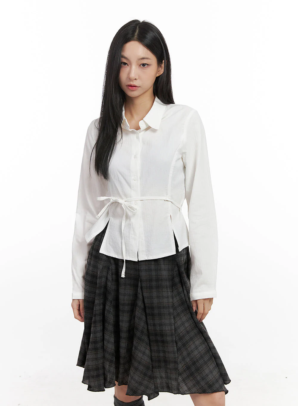 Cotton Strap Collar Shirt CN426 - Image 10
