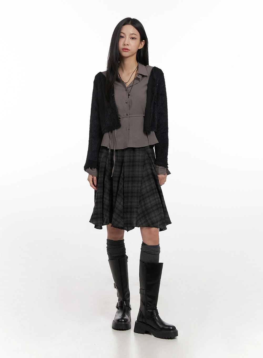 Cotton Strap Collar Shirt CN426 - Image 5