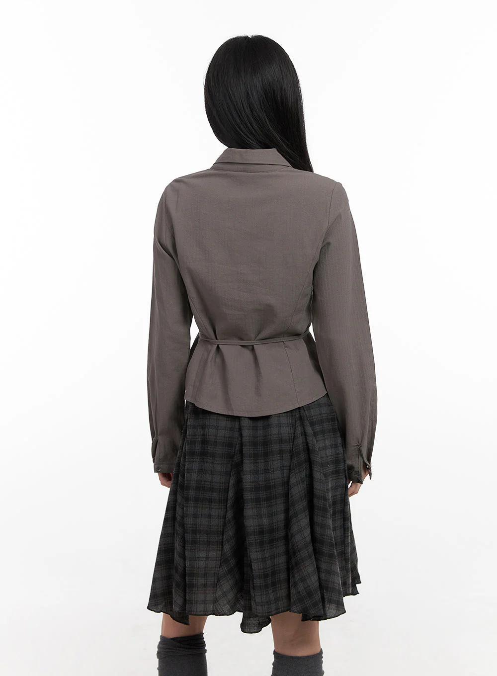 Cotton Strap Collar Shirt CN426 - Image 8