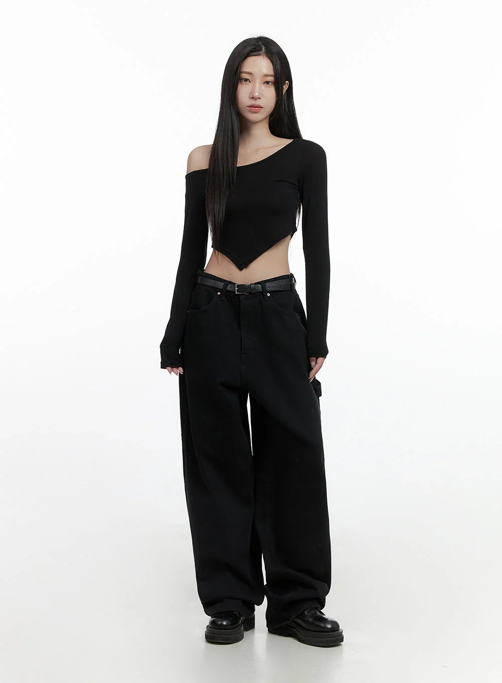 Cotton Wide-Leg Carpenter Pants CS430 - Image 2