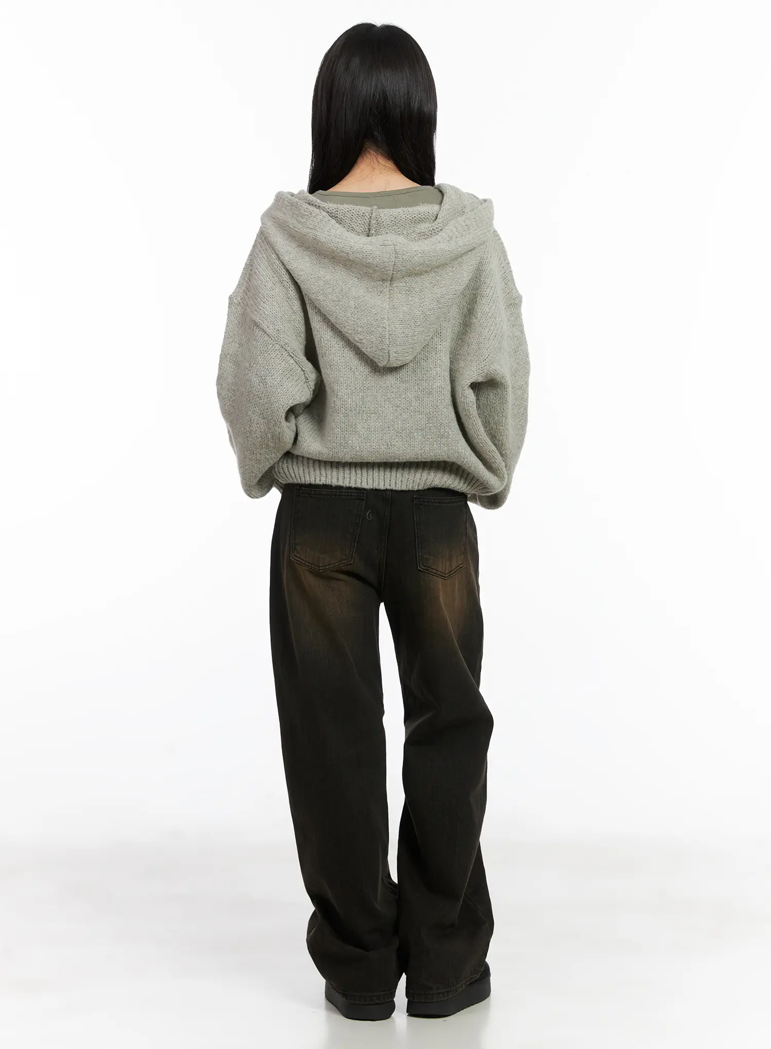 Cozy Button-Up Knit Hoodie CD508 - Image 9