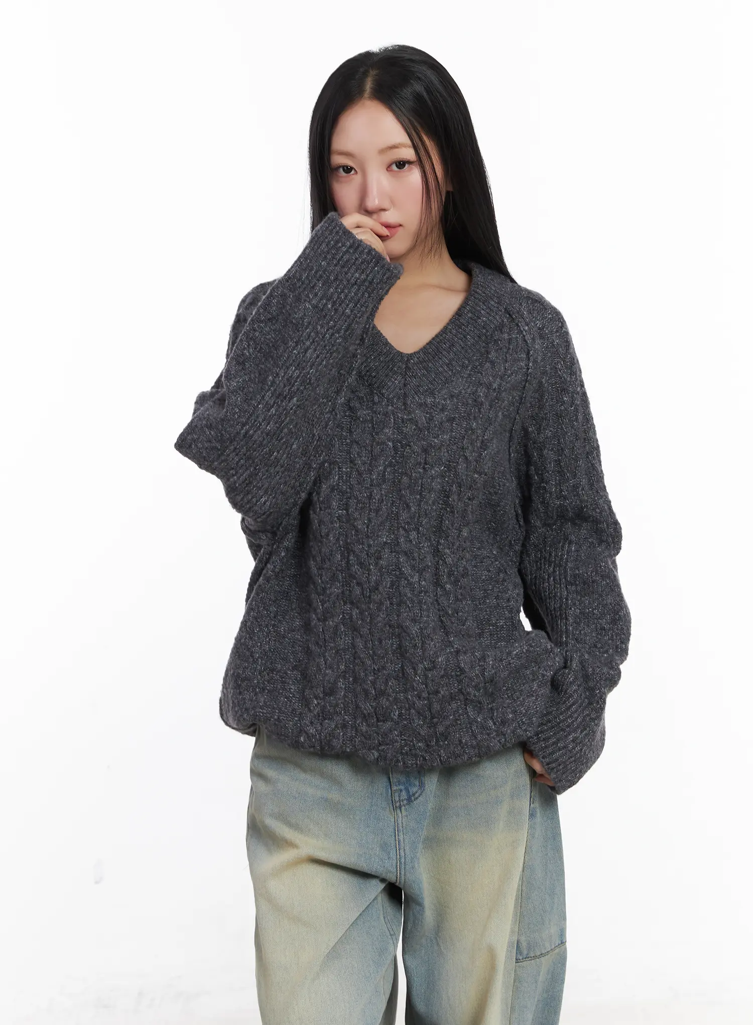 Cozy Cable Knit Long Sleeve Sweater CD530 - Image 10