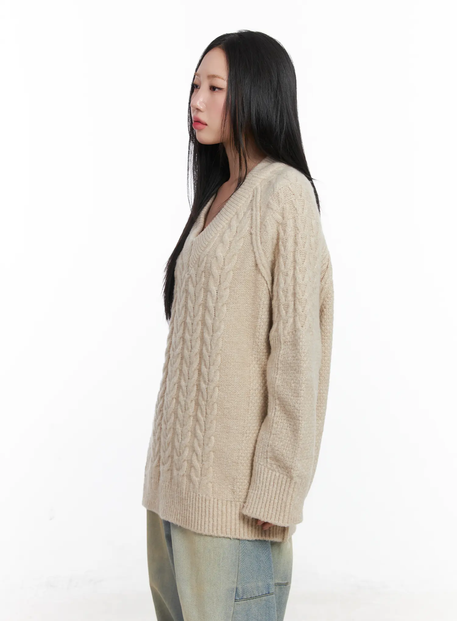 Cozy Cable Knit Long Sleeve Sweater CD530 - Image 5