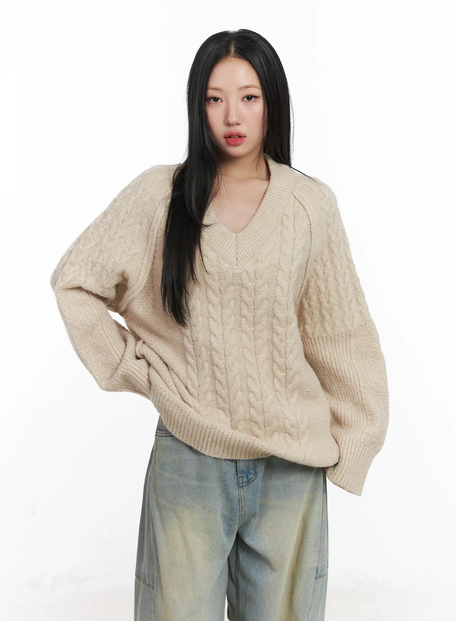 Cozy Cable Knit Long Sleeve Sweater CD530 - Image 8