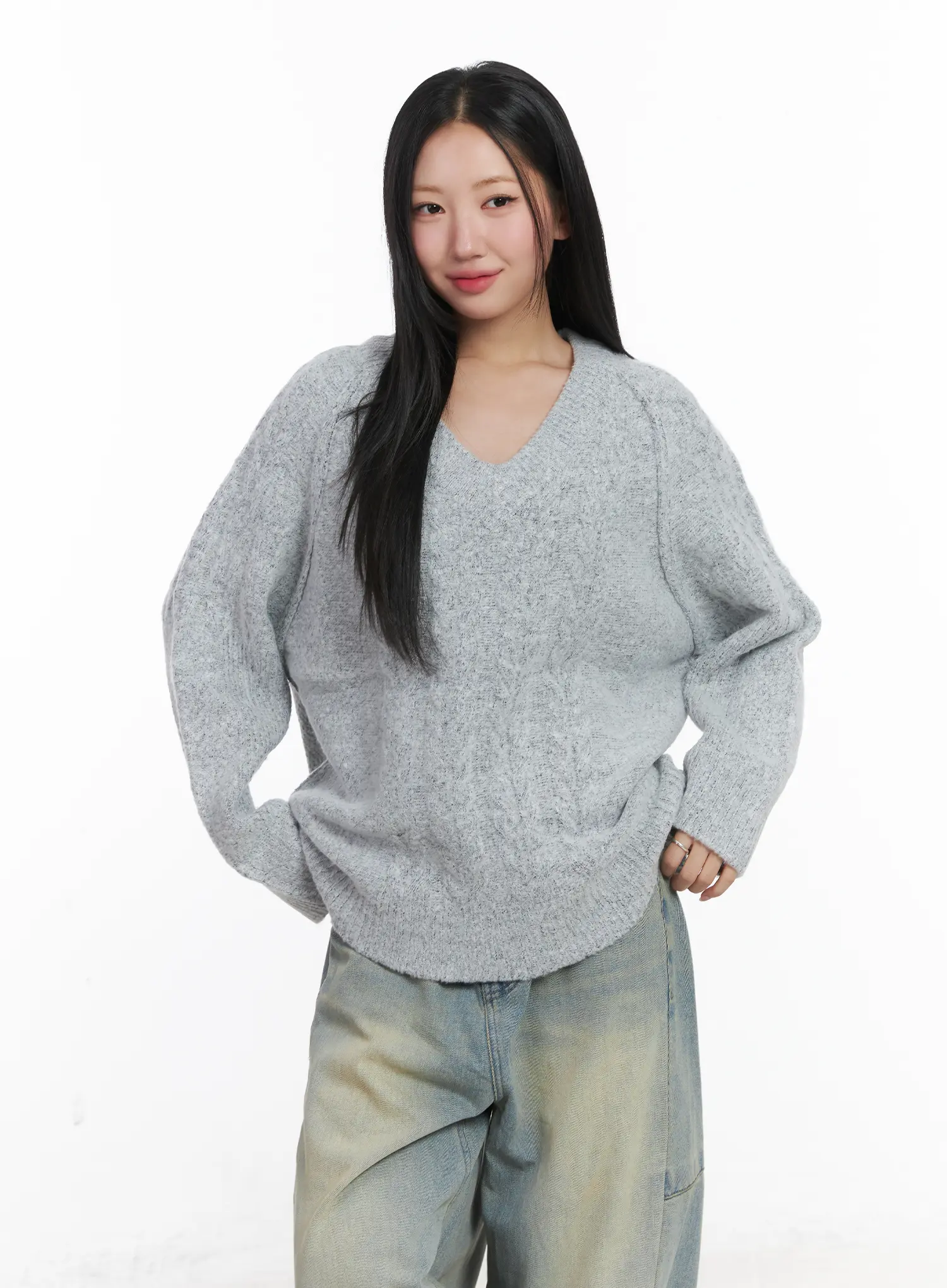 Cozy Cable Knit Long Sleeve Sweater CD530 - Image 9