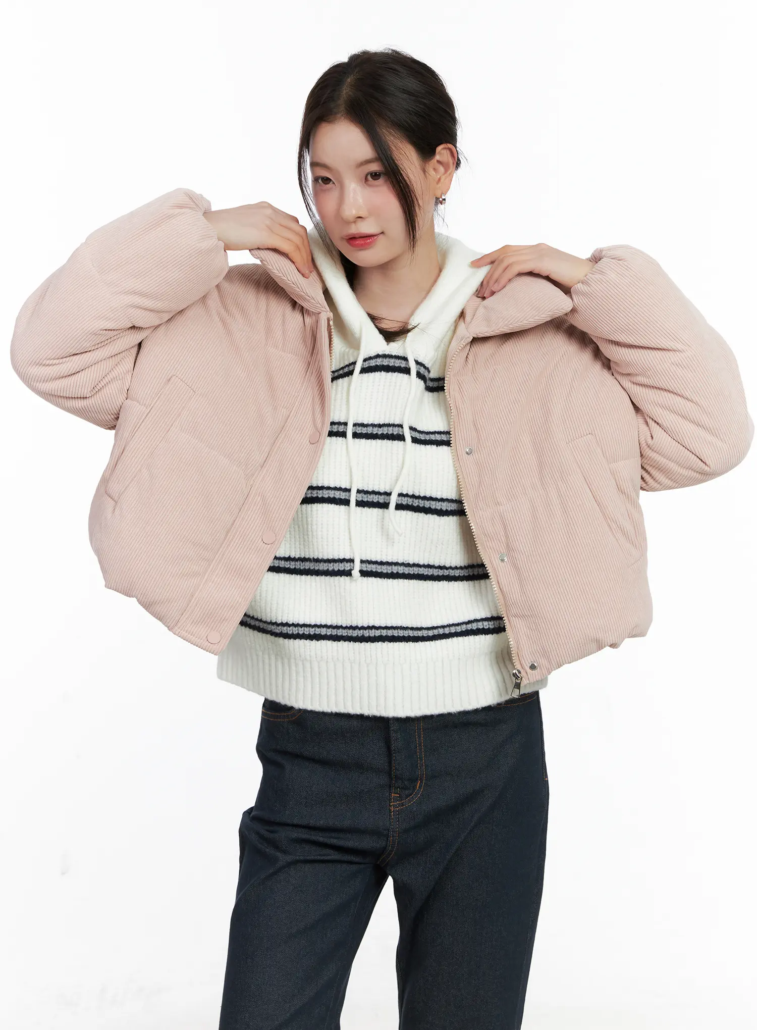Cozy Corduroy Puffer Jacket CN512 - Image 13