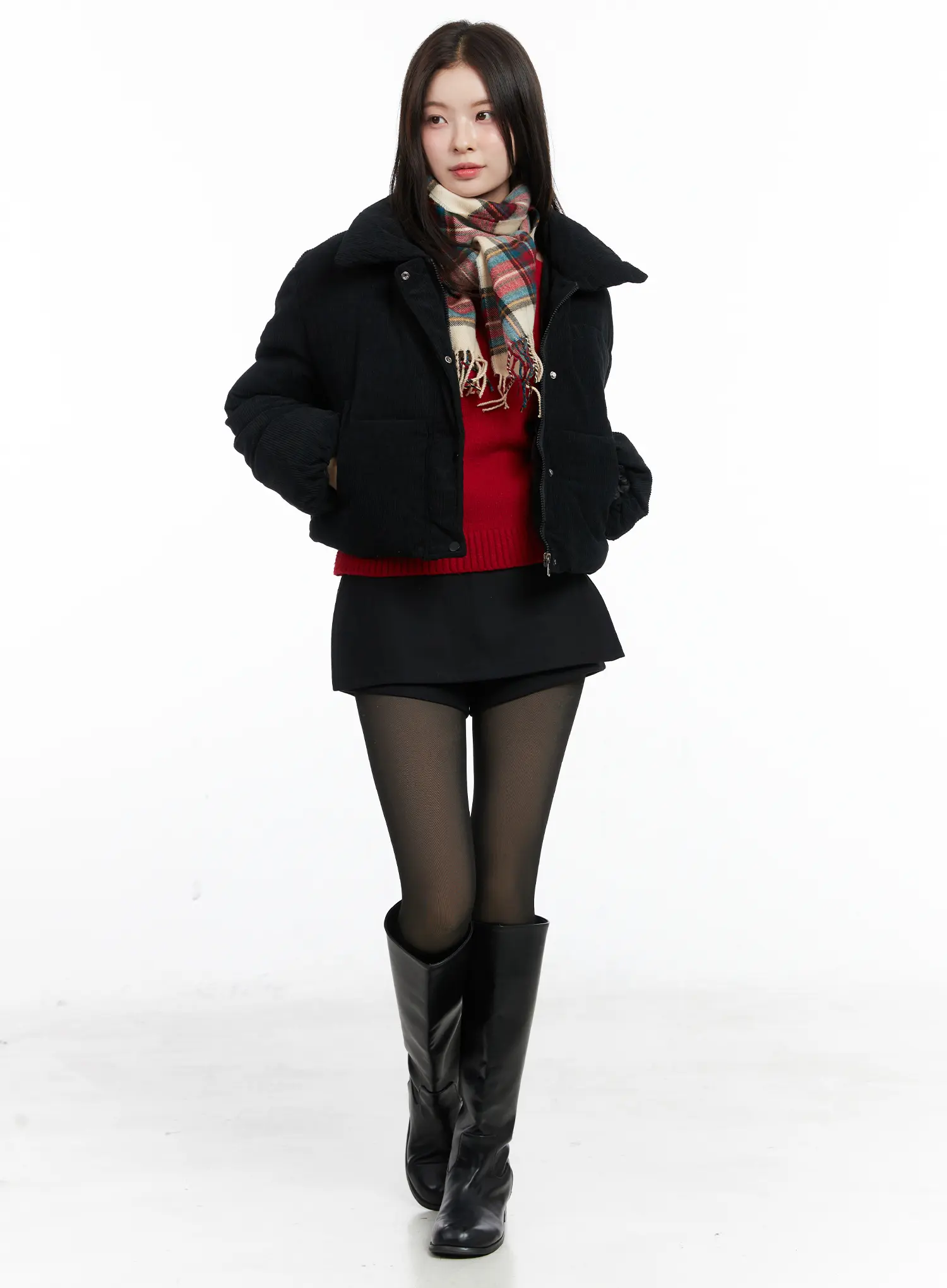 Cozy Corduroy Puffer Jacket CN512 - Image 14