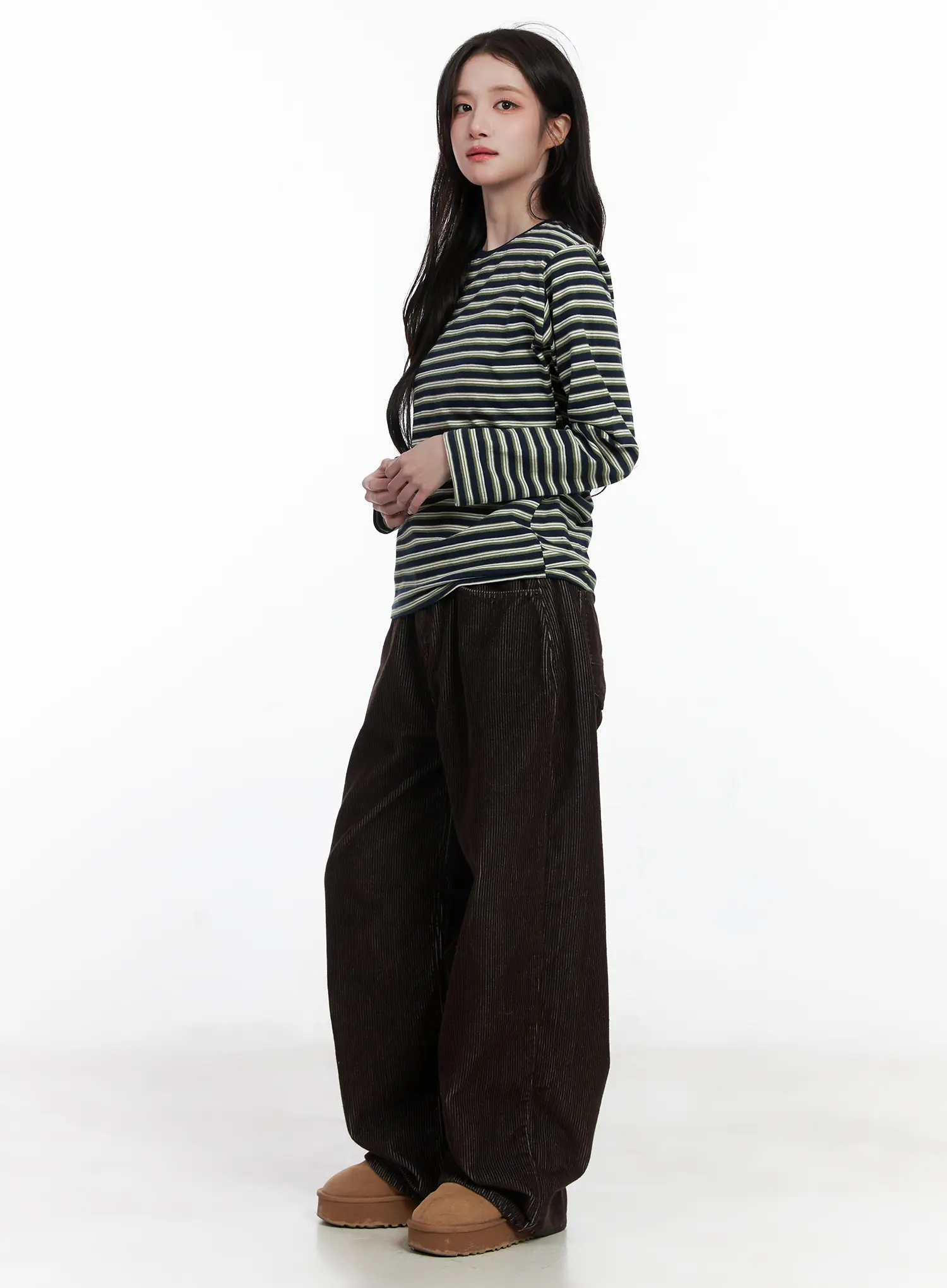 Cozy Corduroy Wide-Leg Pants CN526 - Image 3