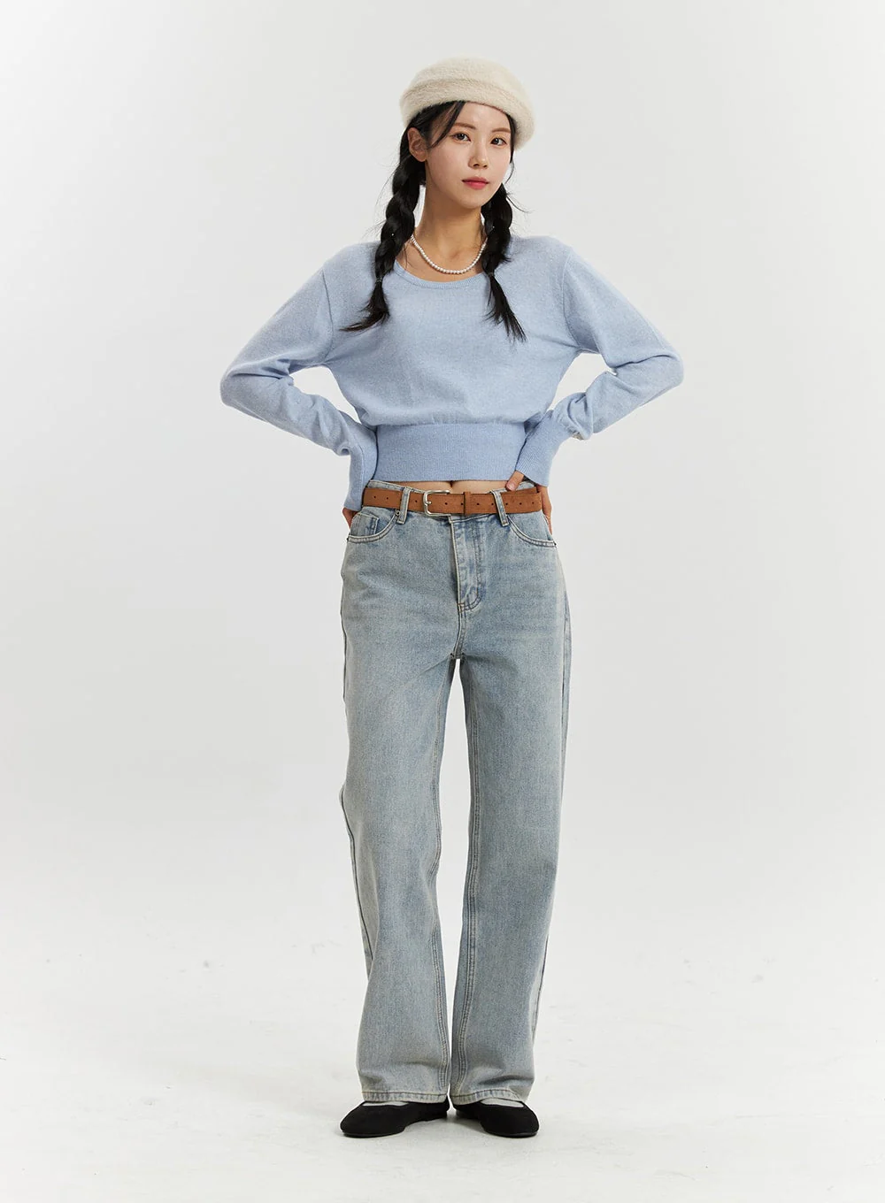 Cozy Cropped Knit Sweater OD320 - Image 2