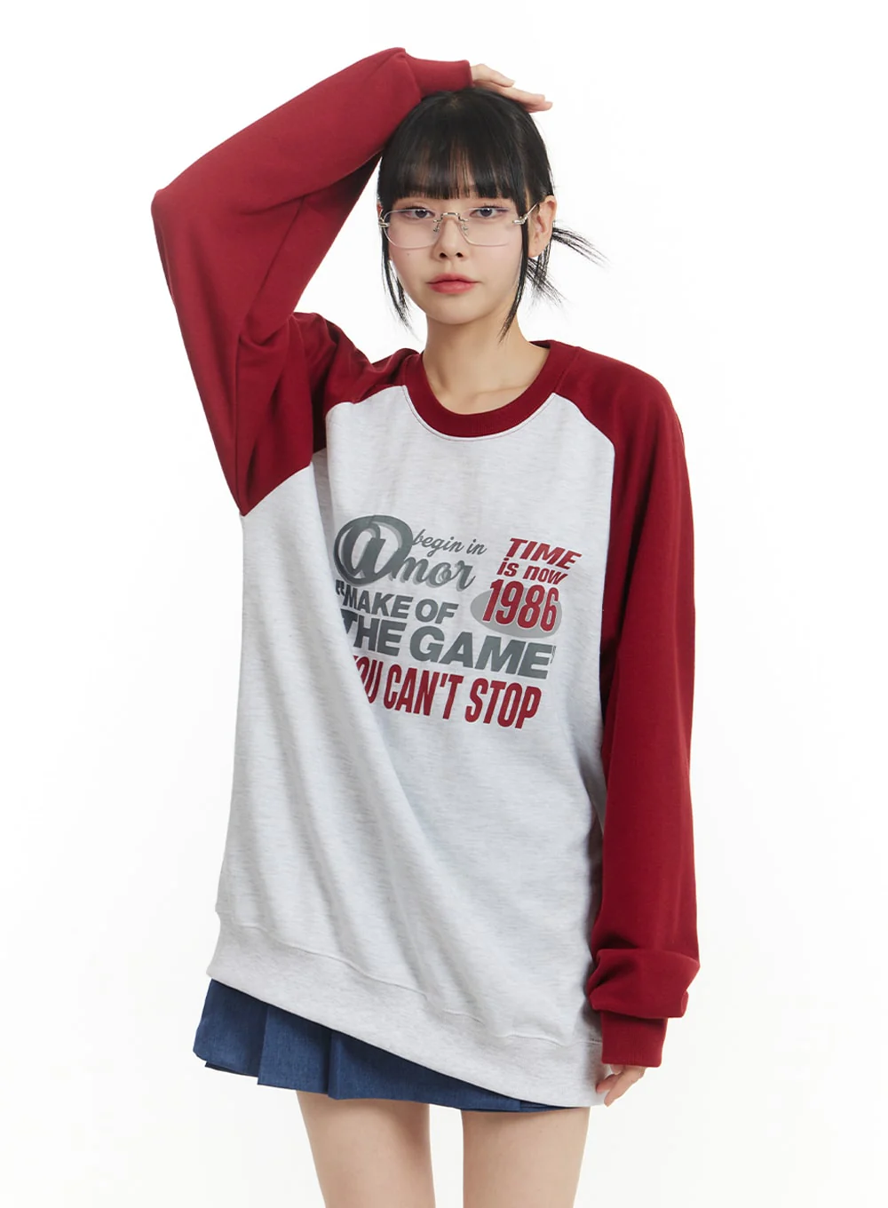 Cozy Graphic Lettering Crew Neck Sweatshirt IM406 - Image 4