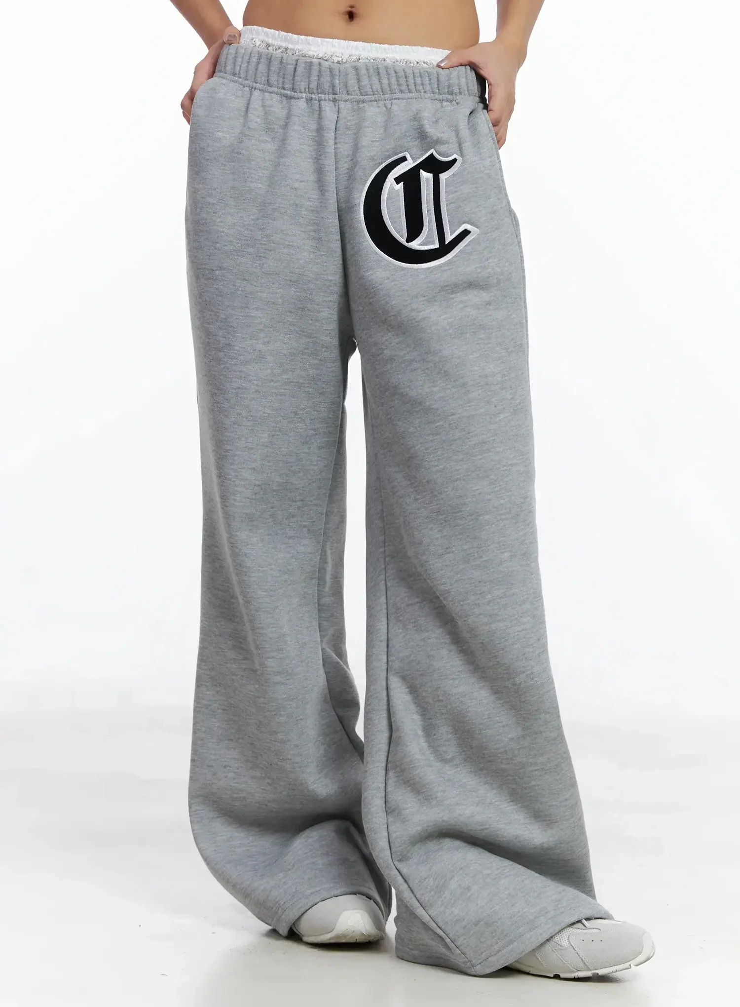 Cozy Graphic Thermal Wide-Leg Sweatpants IN528 - Image 7