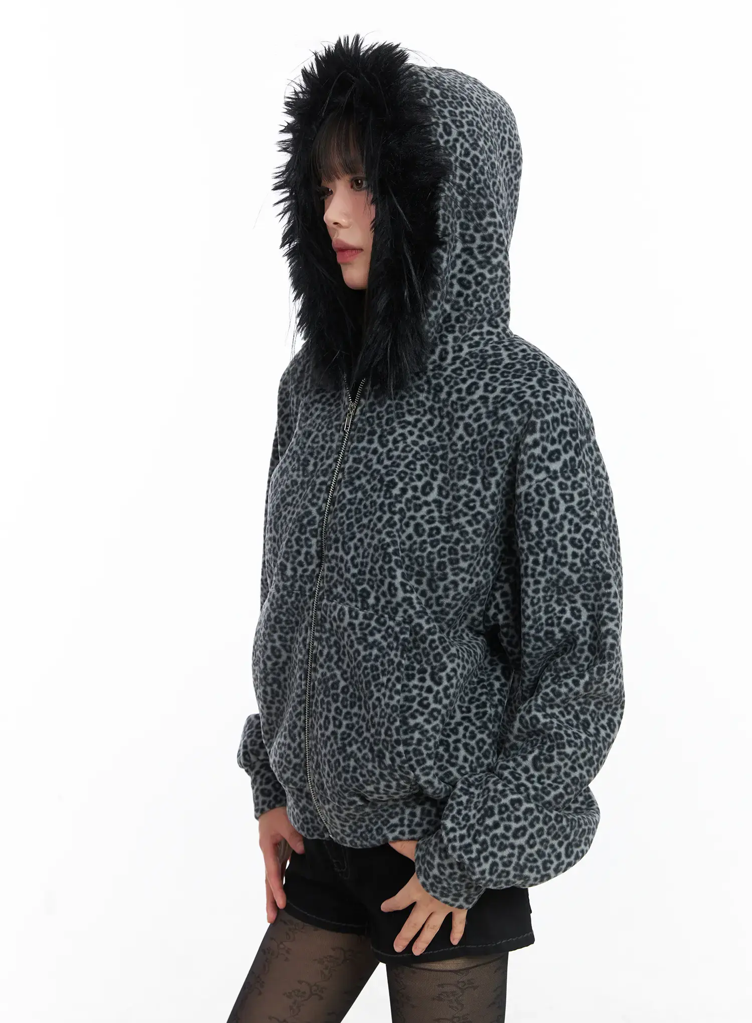 Cozy Hooded Zip-Up CD519 - Image 2
