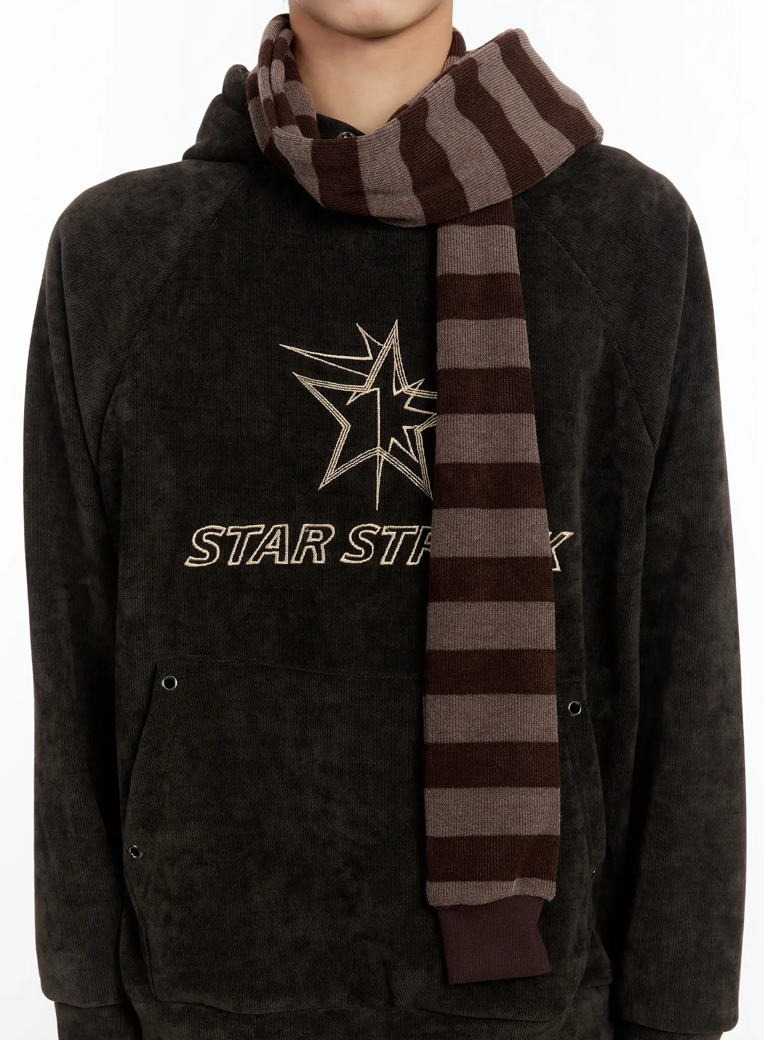 Cozy Knit Striped Scarf ID502