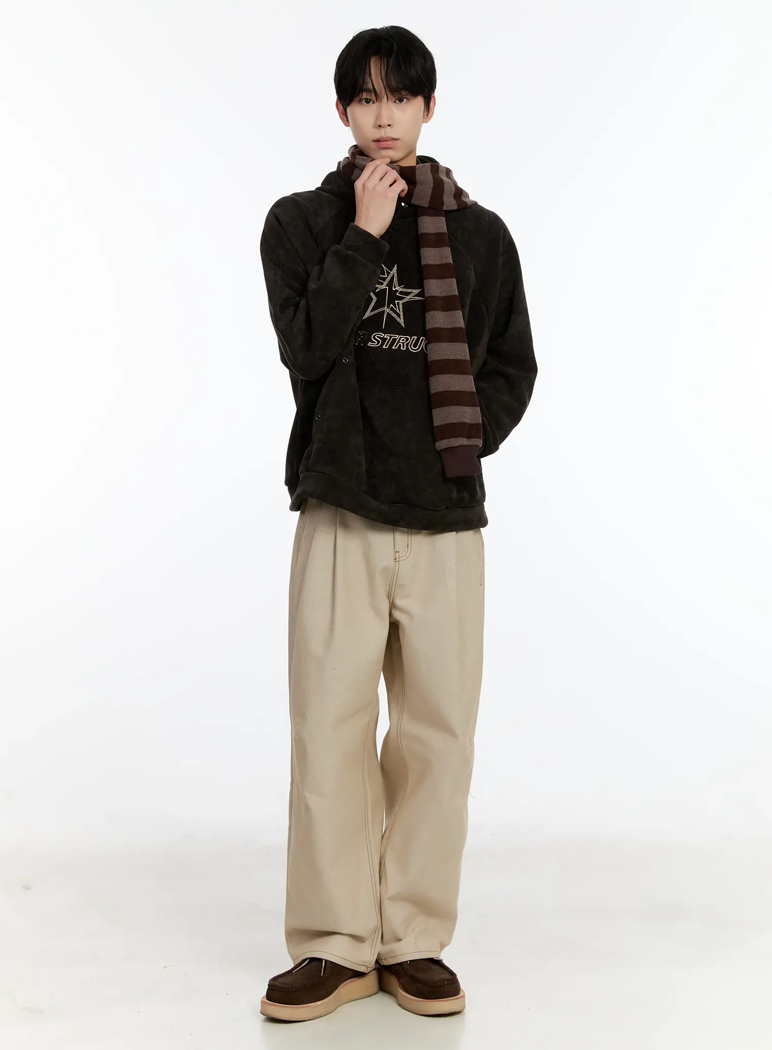 Cozy Knit Striped Scarf ID502 - Image 3