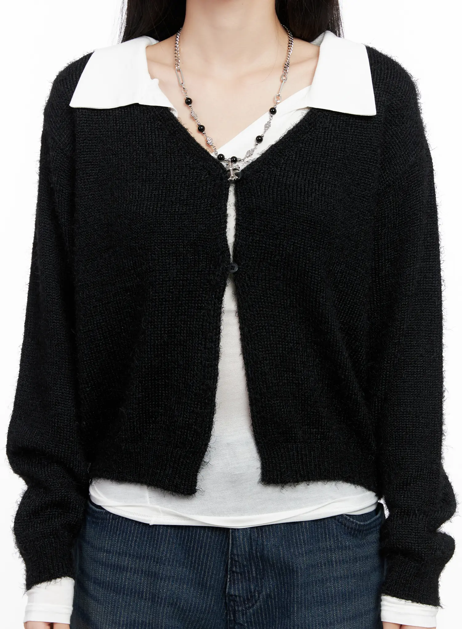 Cozy Open-Front Knit Cardigan CG526 - Image 9