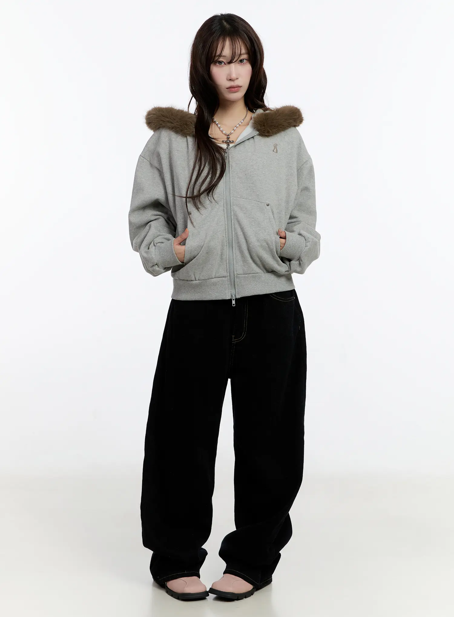 Cozy Oversized Faux Fur Hoodie CN524 - Image 3
