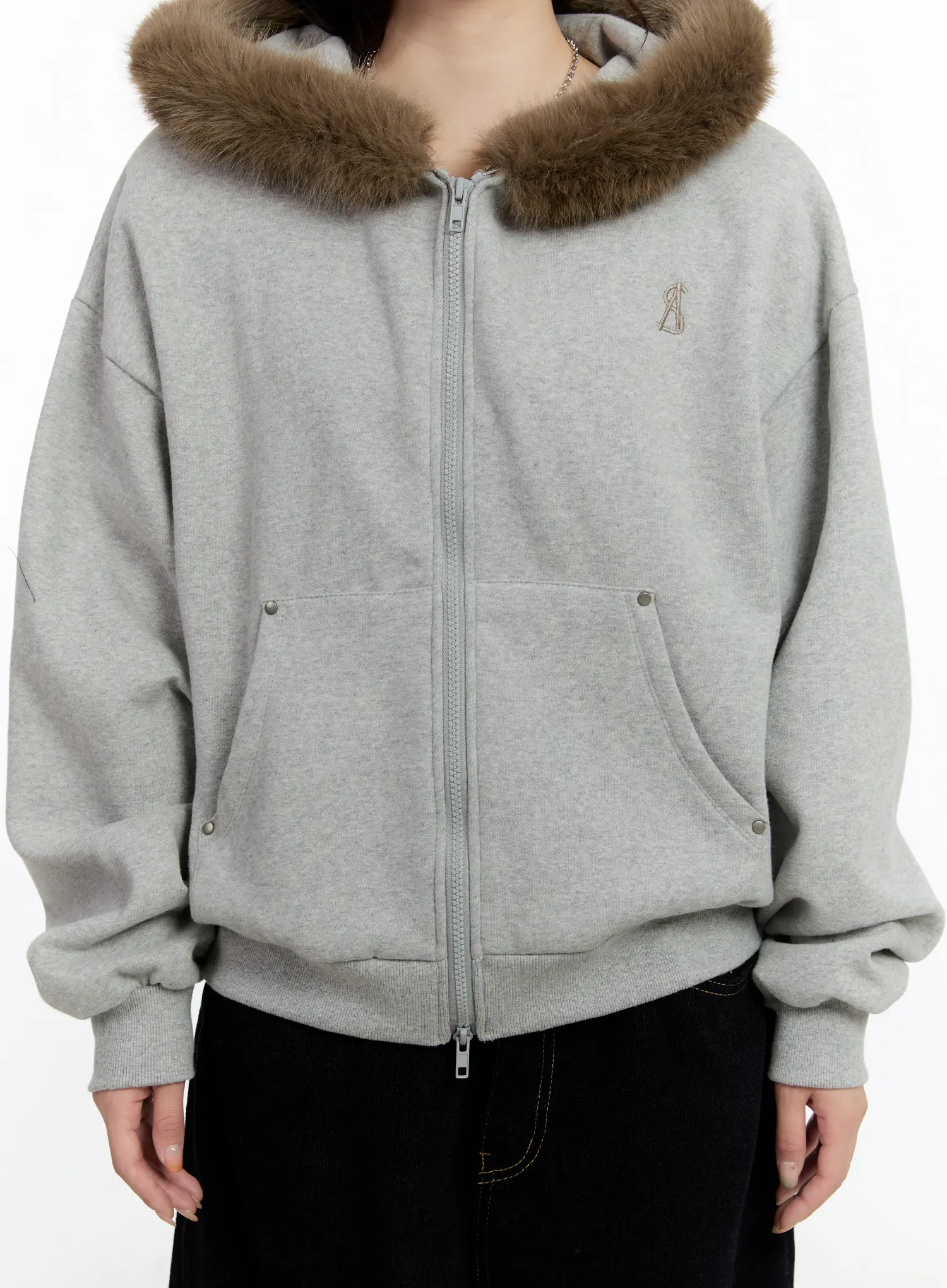 Cozy Oversized Faux Fur Hoodie CN524 - Image 5