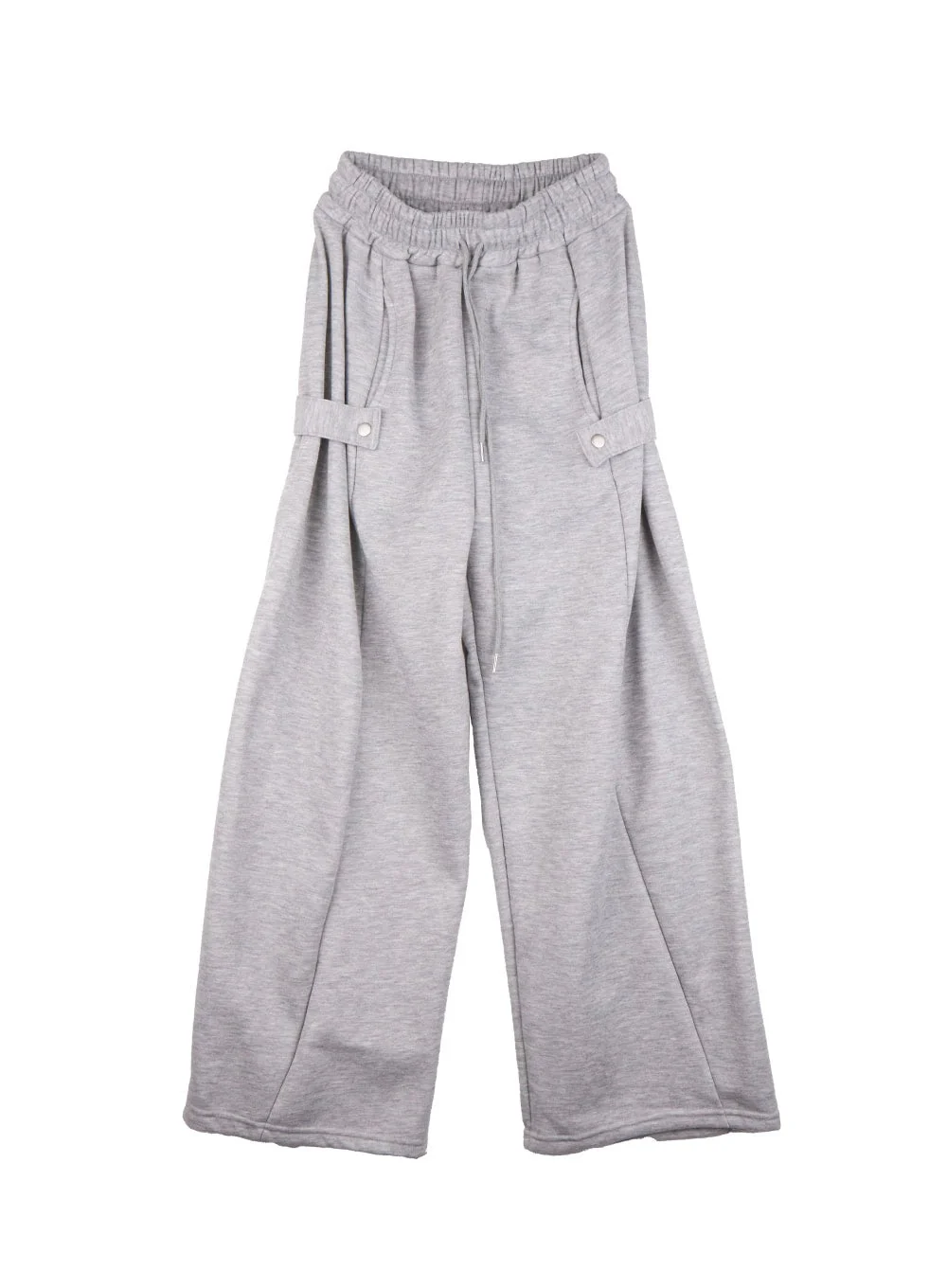 Cozy Pintuck Buttoned Wide-Leg Sweatpants IJ510 - Image 11