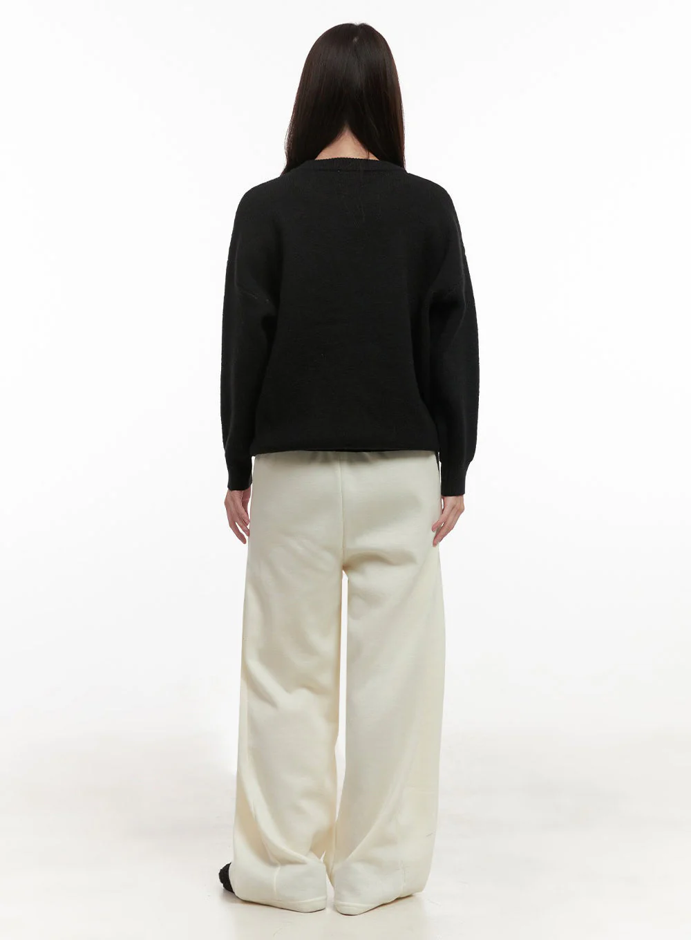 Cozy Pintuck Buttoned Wide-Leg Sweatpants IJ510 - Image 7