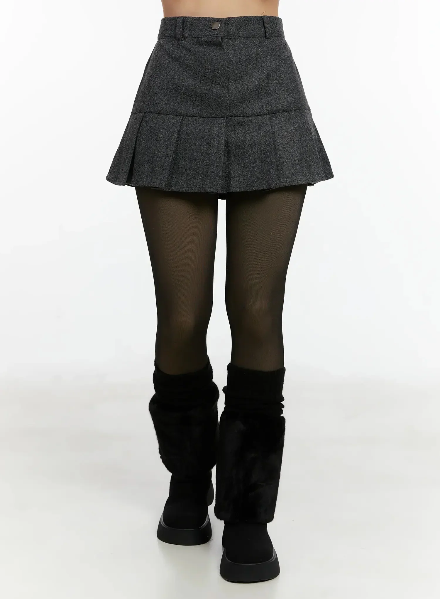 Cozy Pleated Mini Skirt ID525 - Image 5