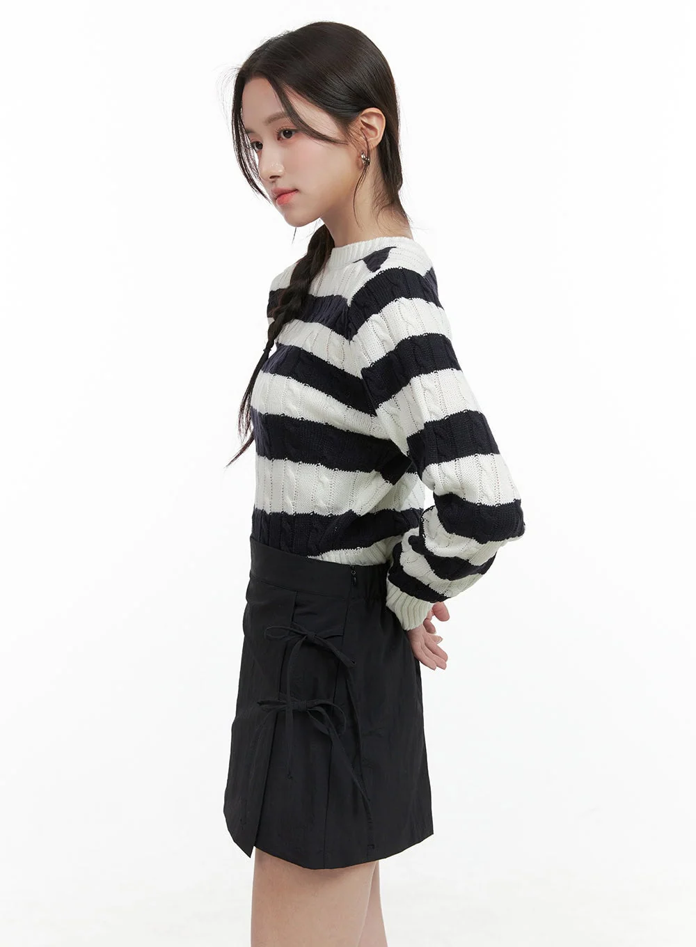 Cozy Stripe Knit Sweater OG409 - Image 4