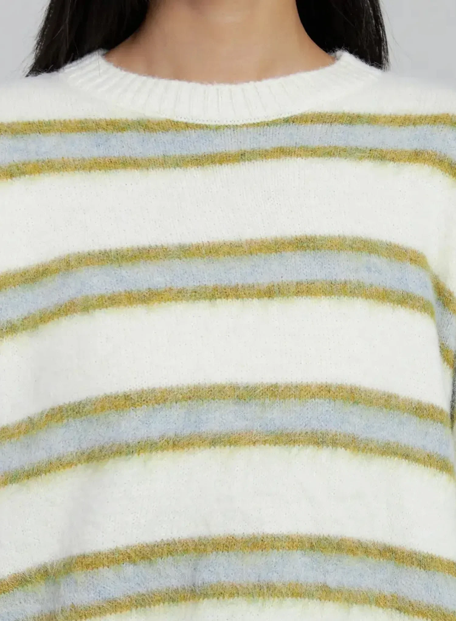 Cozy Stripe Pattern Sweater IM520 - Image 5