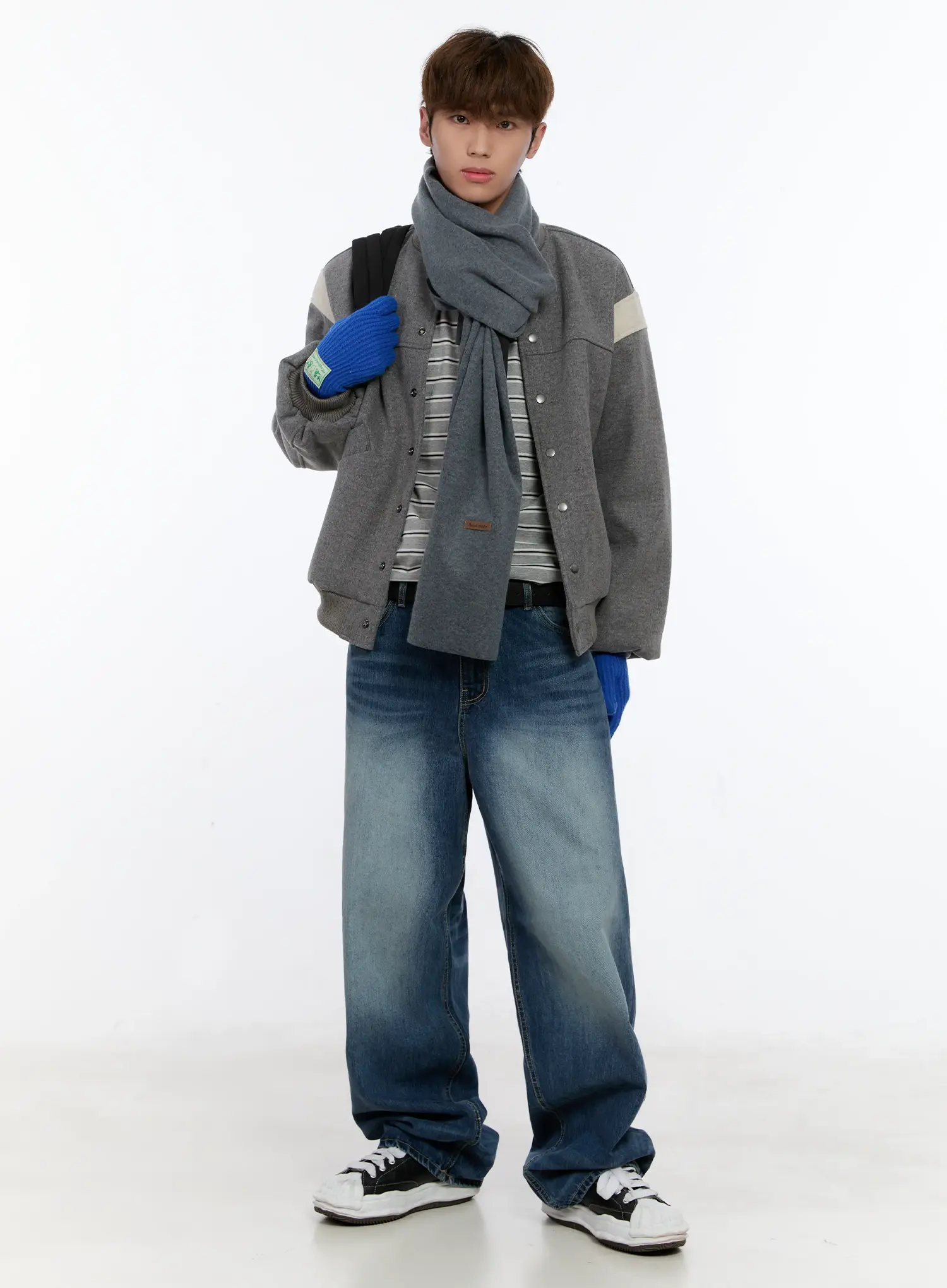 Cozy Two-Tone Scarf IN512 - Image 2