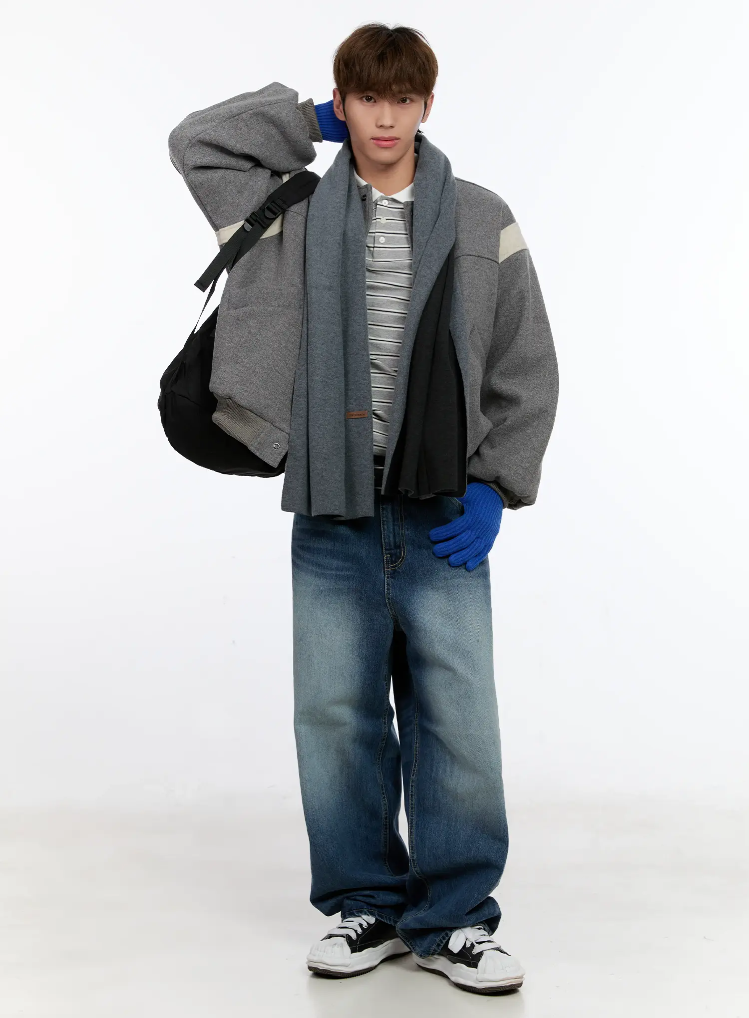 Cozy Two-Tone Scarf IN512 - Image 7