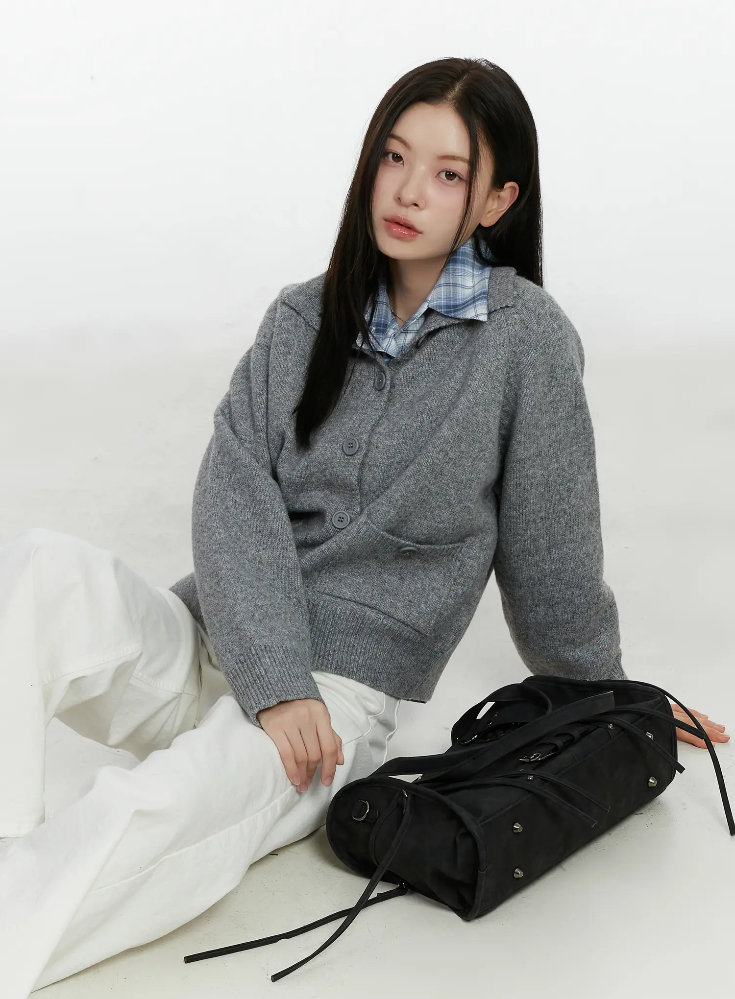 Cozy Two-Way Pocket Cardigan F502