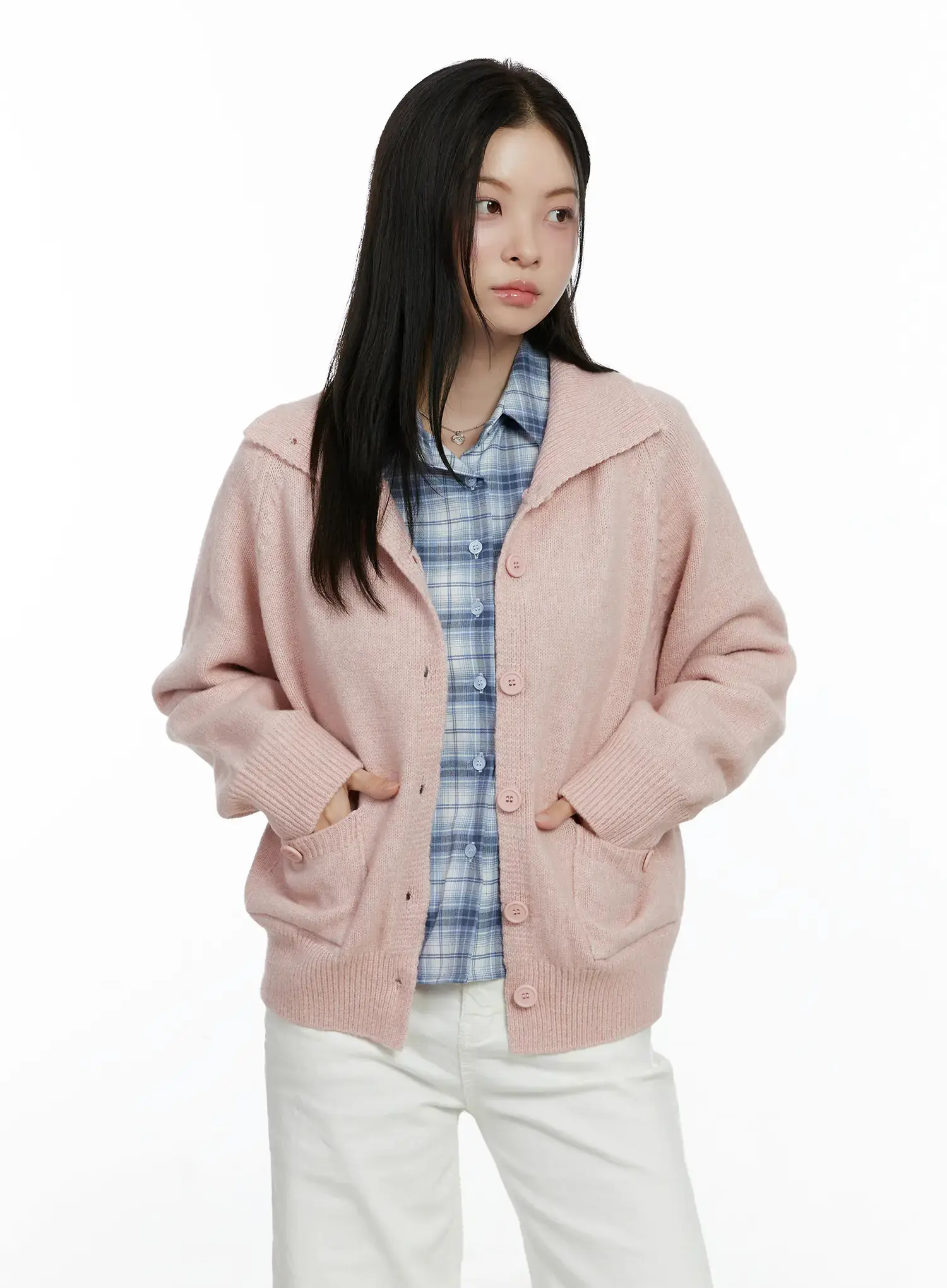 Cozy Two-Way Pocket Cardigan F502 - Image 11