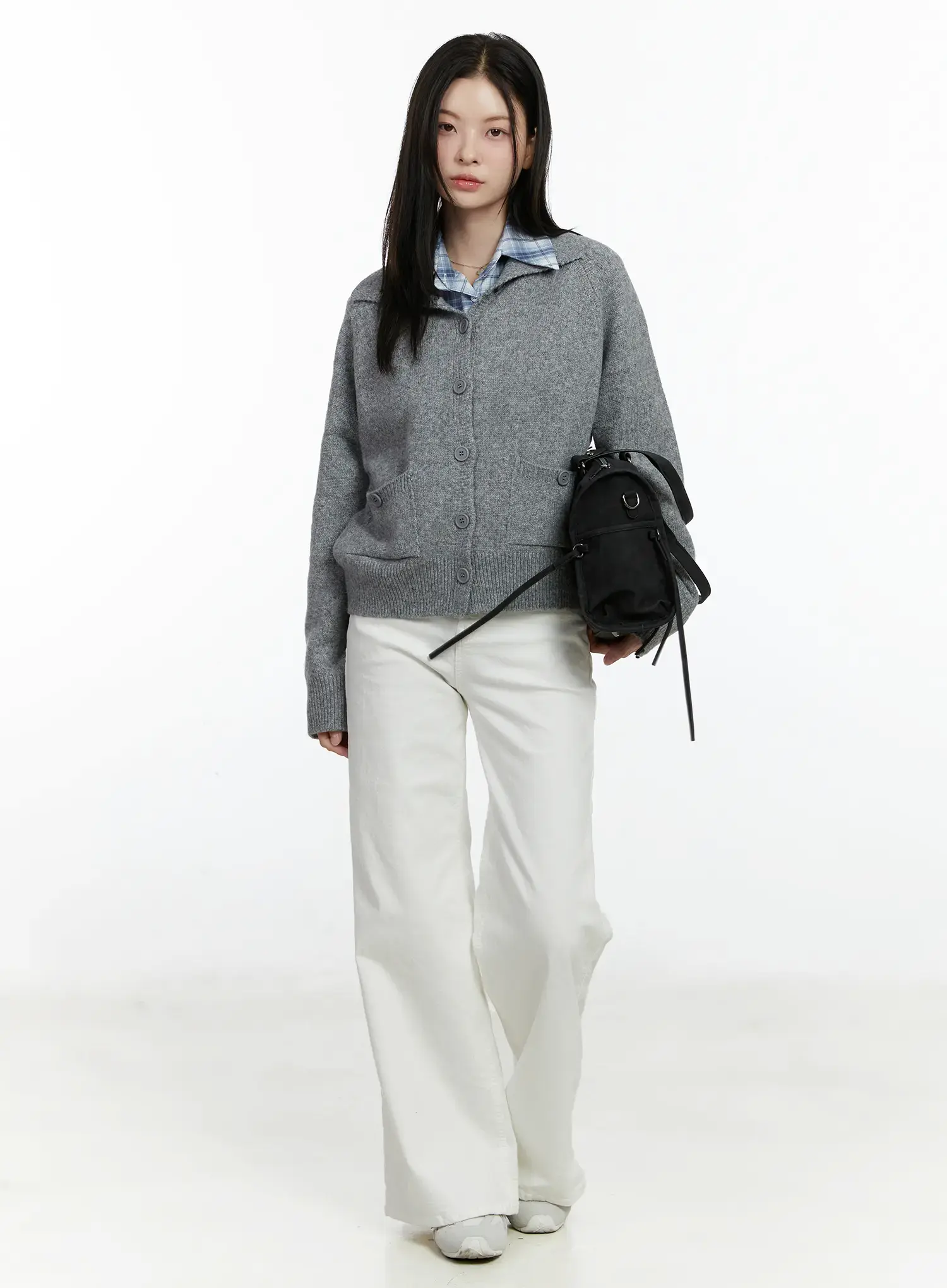 Cozy Two-Way Pocket Cardigan F502 - Image 3