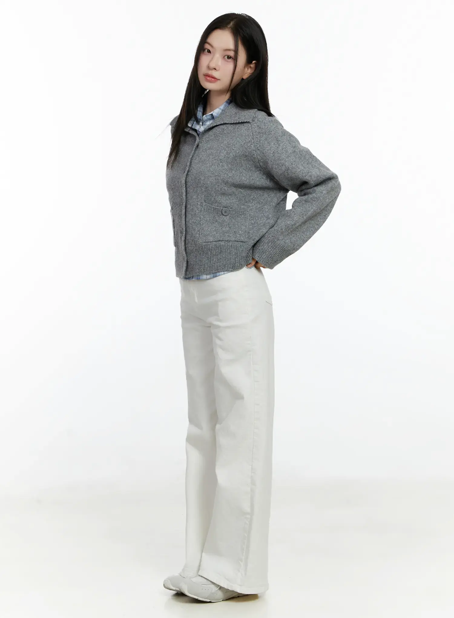 Cozy Two-Way Pocket Cardigan F502 - Image 8